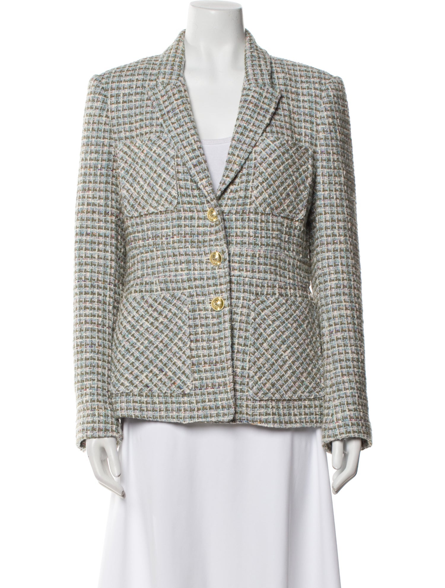 Derek Lam Plaid Print Blazer