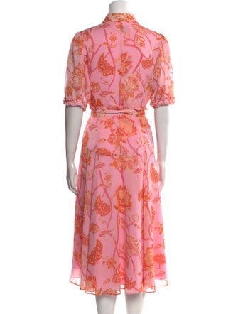 Derek Lam Floral Print Midi Length Dress