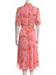 Derek Lam Floral Print Midi Length Dress