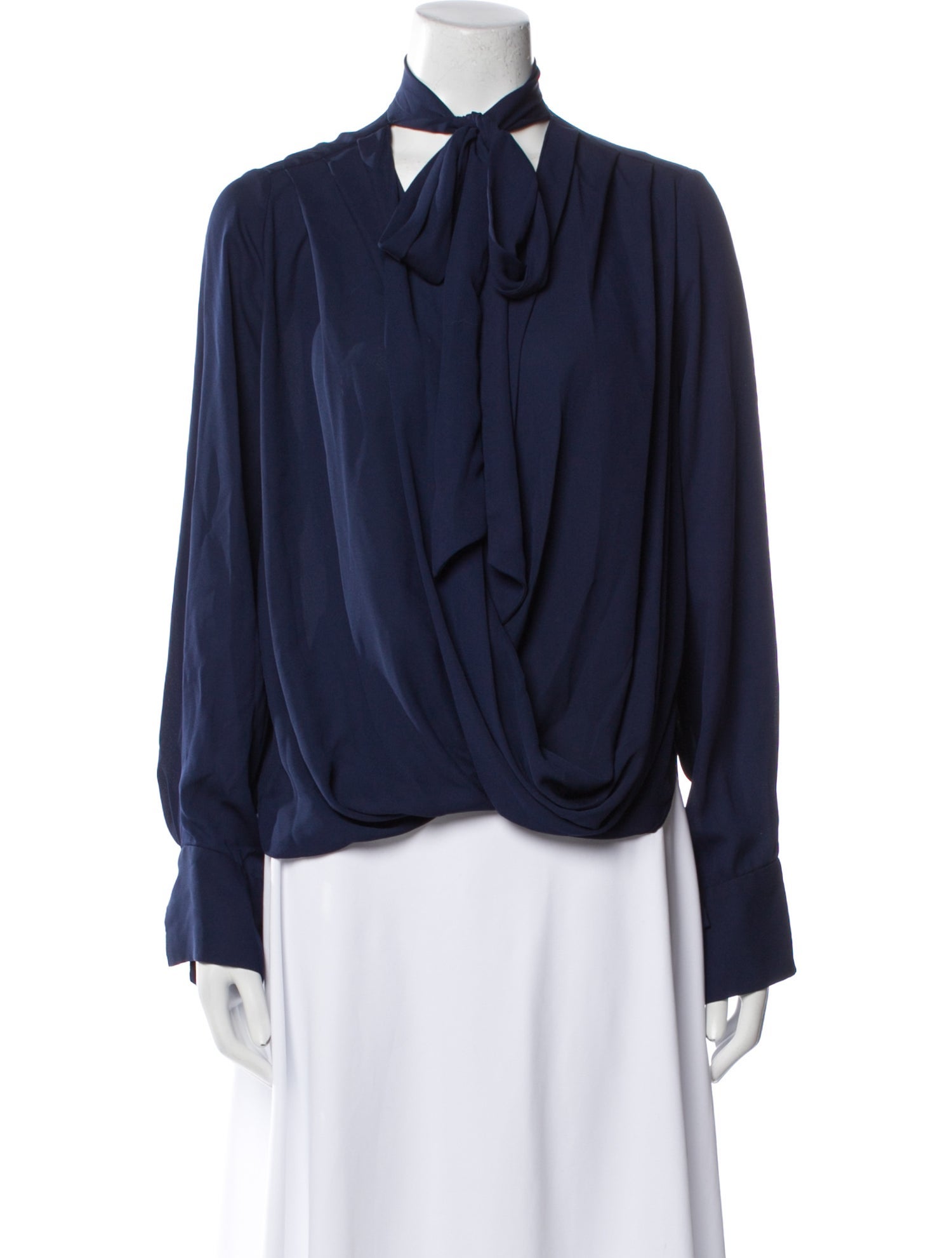 Derek Lam Cowl Neck Long Sleeve Blouse