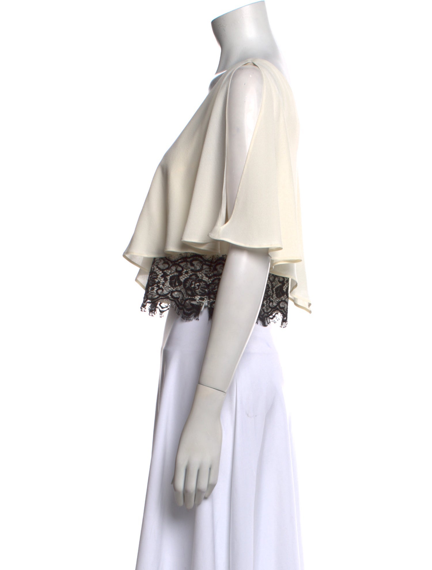 Derek Lam V-Neck Short Sleeve Crop Top