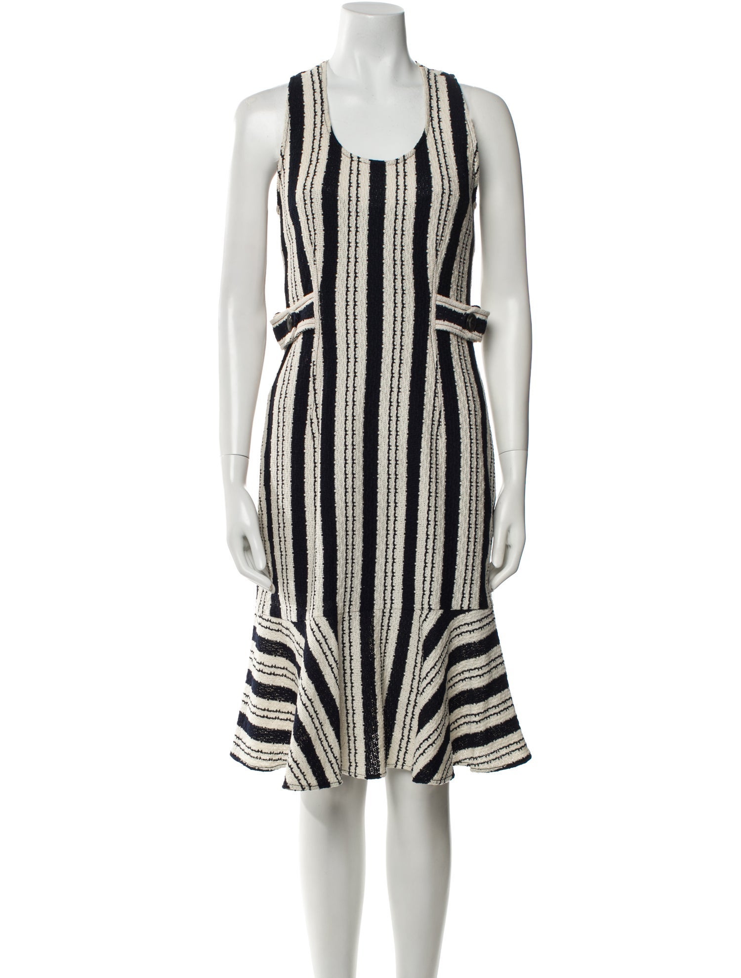 Derek Lam Striped Midi Length Dress