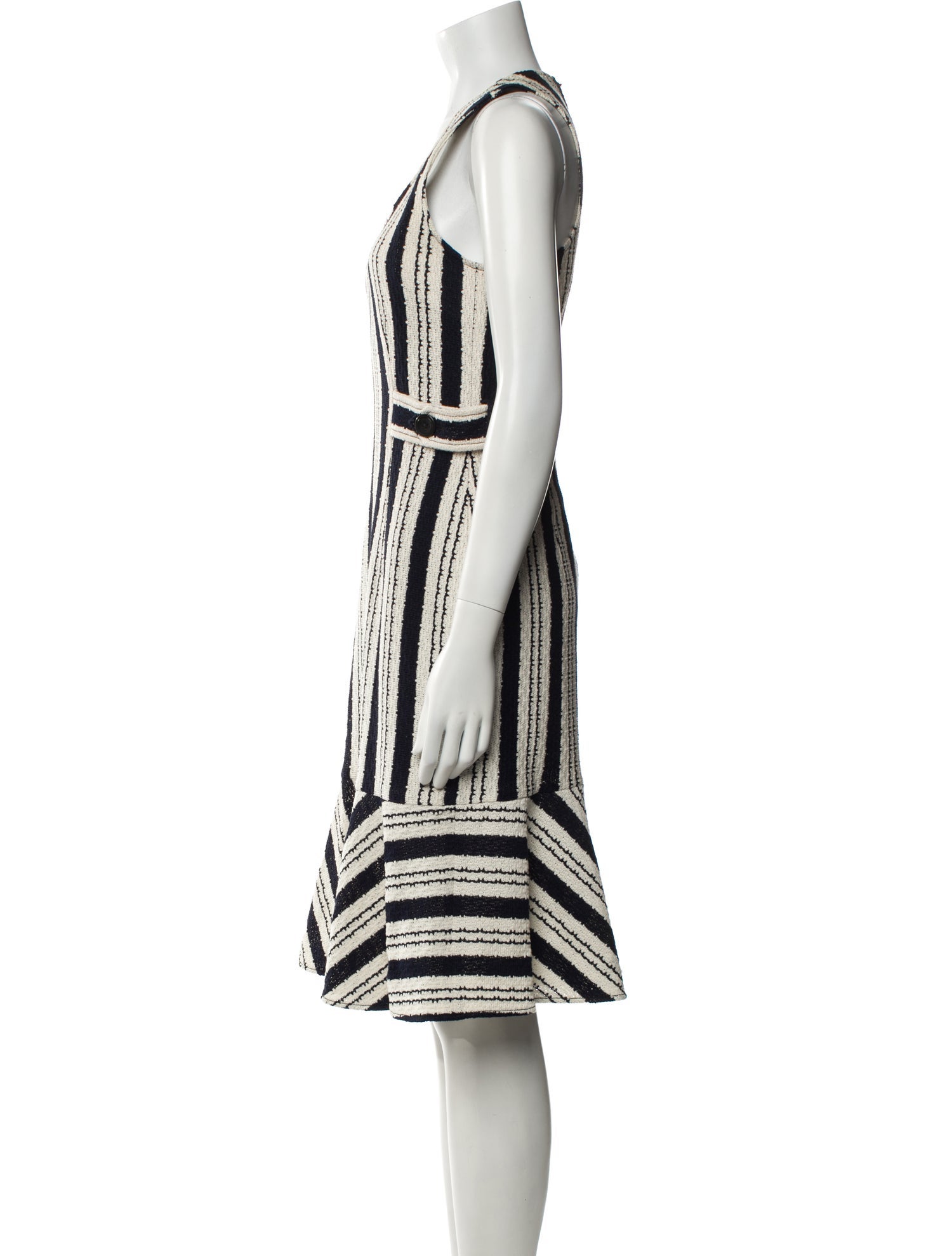 Derek Lam Striped Midi Length Dress