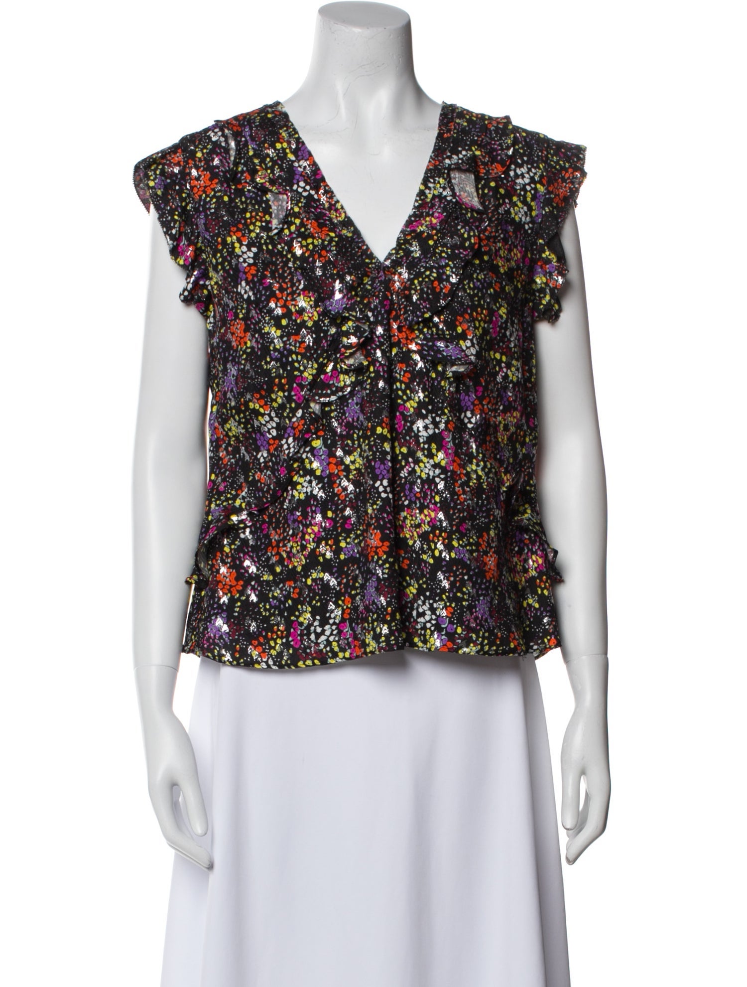 Derek Lam 10 Crosby Silk Floral Print Blouse