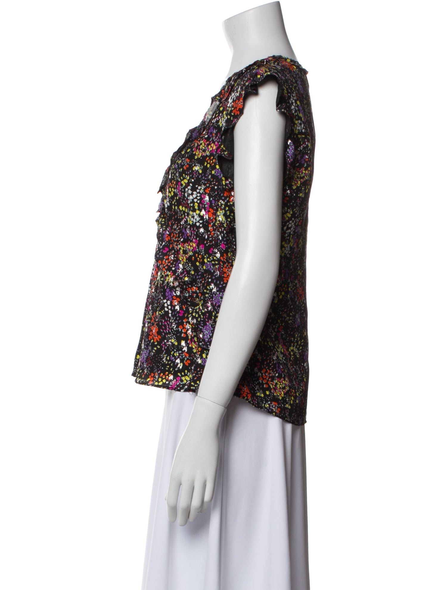 Derek Lam 10 Crosby Silk Floral Print Blouse