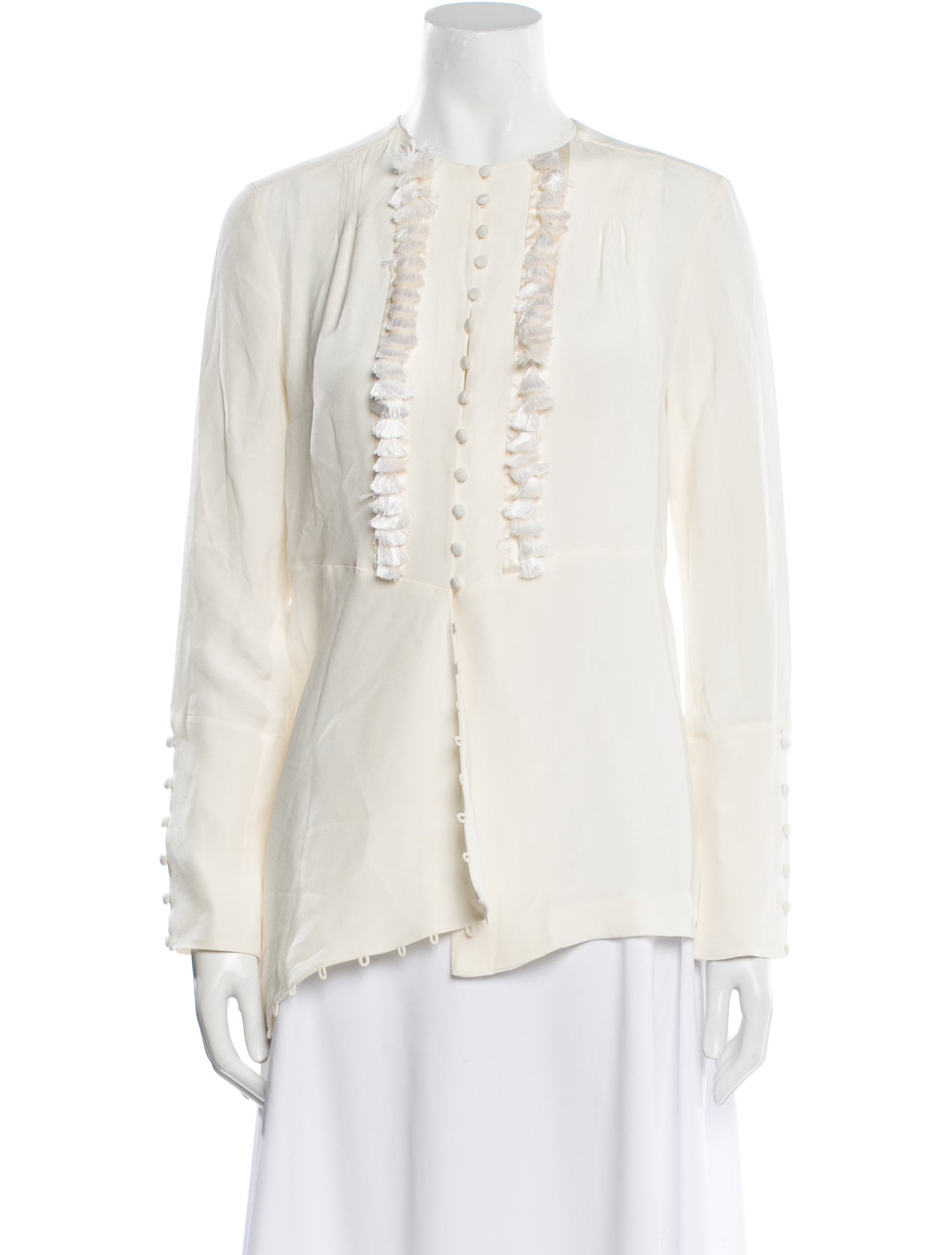 Derek Lam Silk Crew Neck Blouse