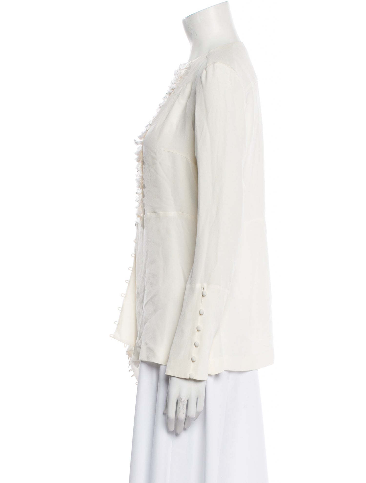 Derek Lam Silk Crew Neck Blouse