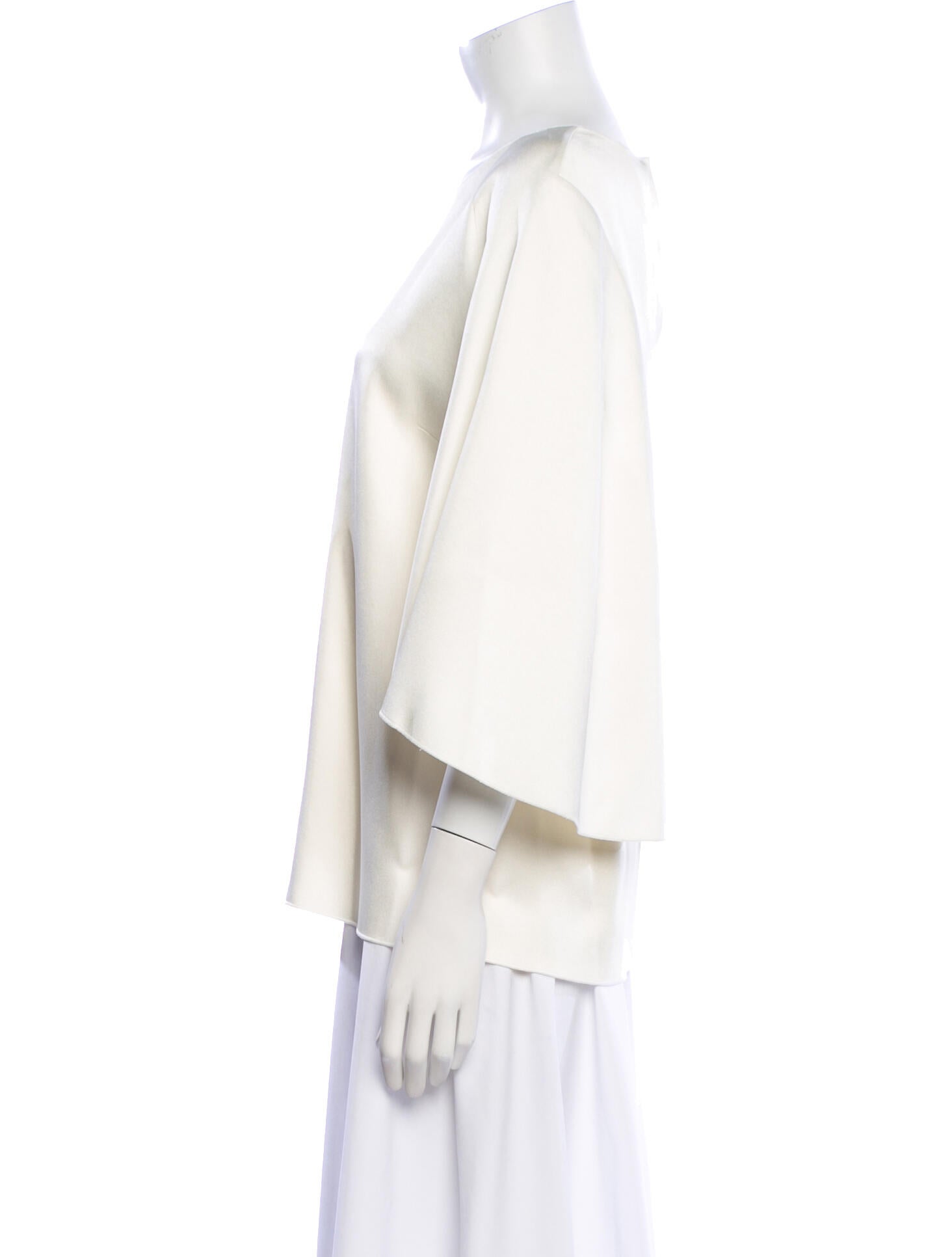 Derek Lam Scoop Neck Three-Quarter Sleeve Blouse