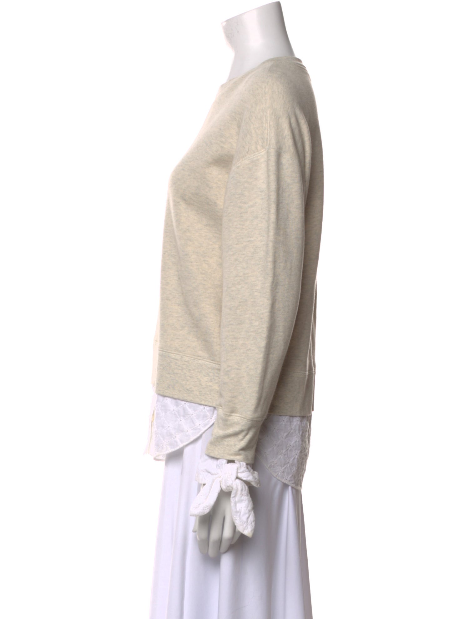 Derek Lam Scoop Neck Long Sleeve Sweatshirt