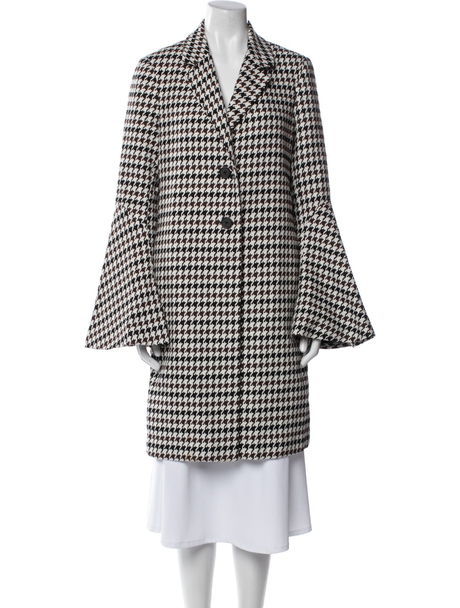 Derek Lam Houndstooth Print Coat