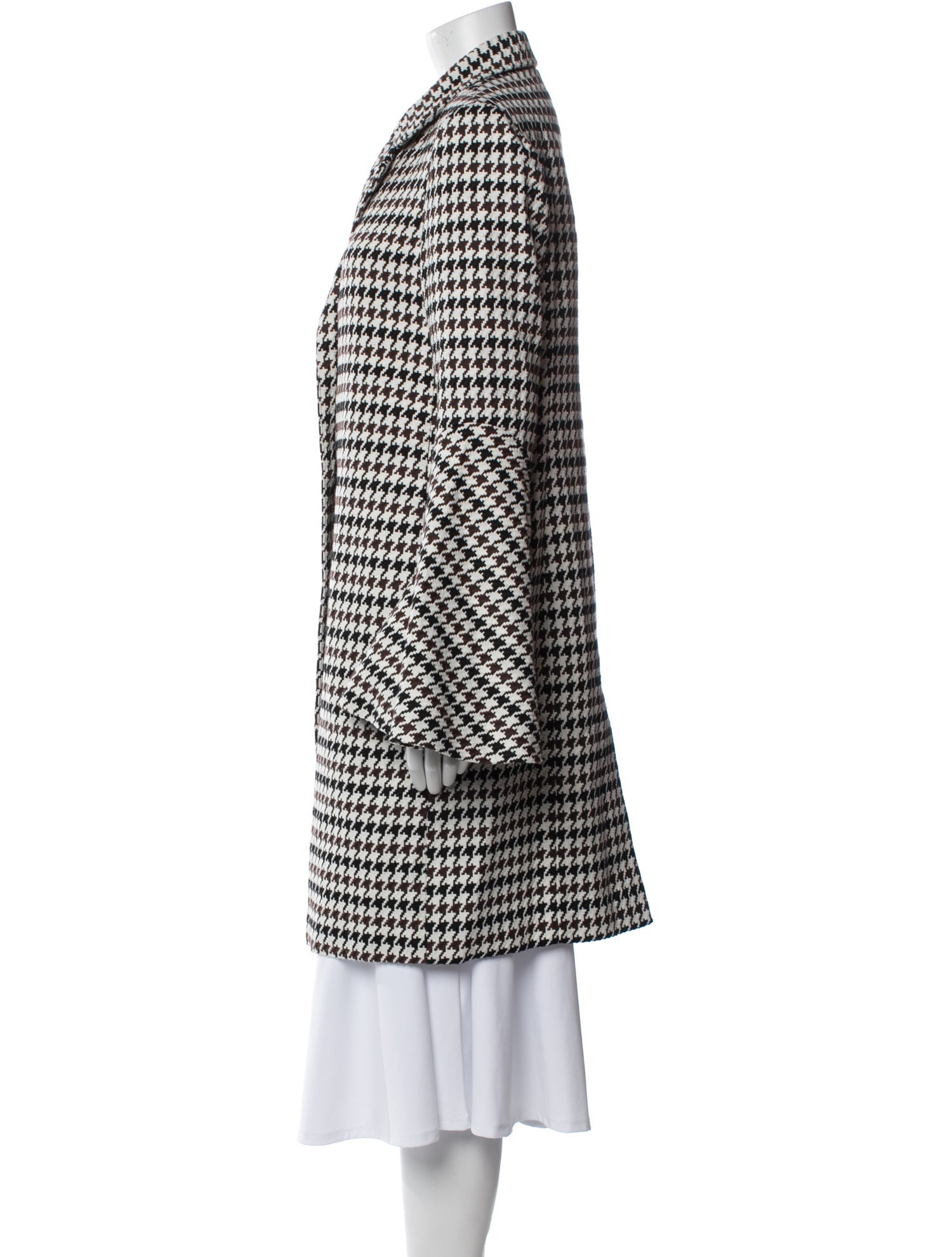 Derek Lam Houndstooth Print Coat