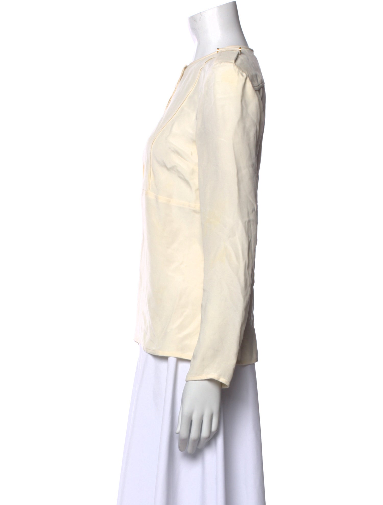 Derek Lam Silk Crew Neck Blouse