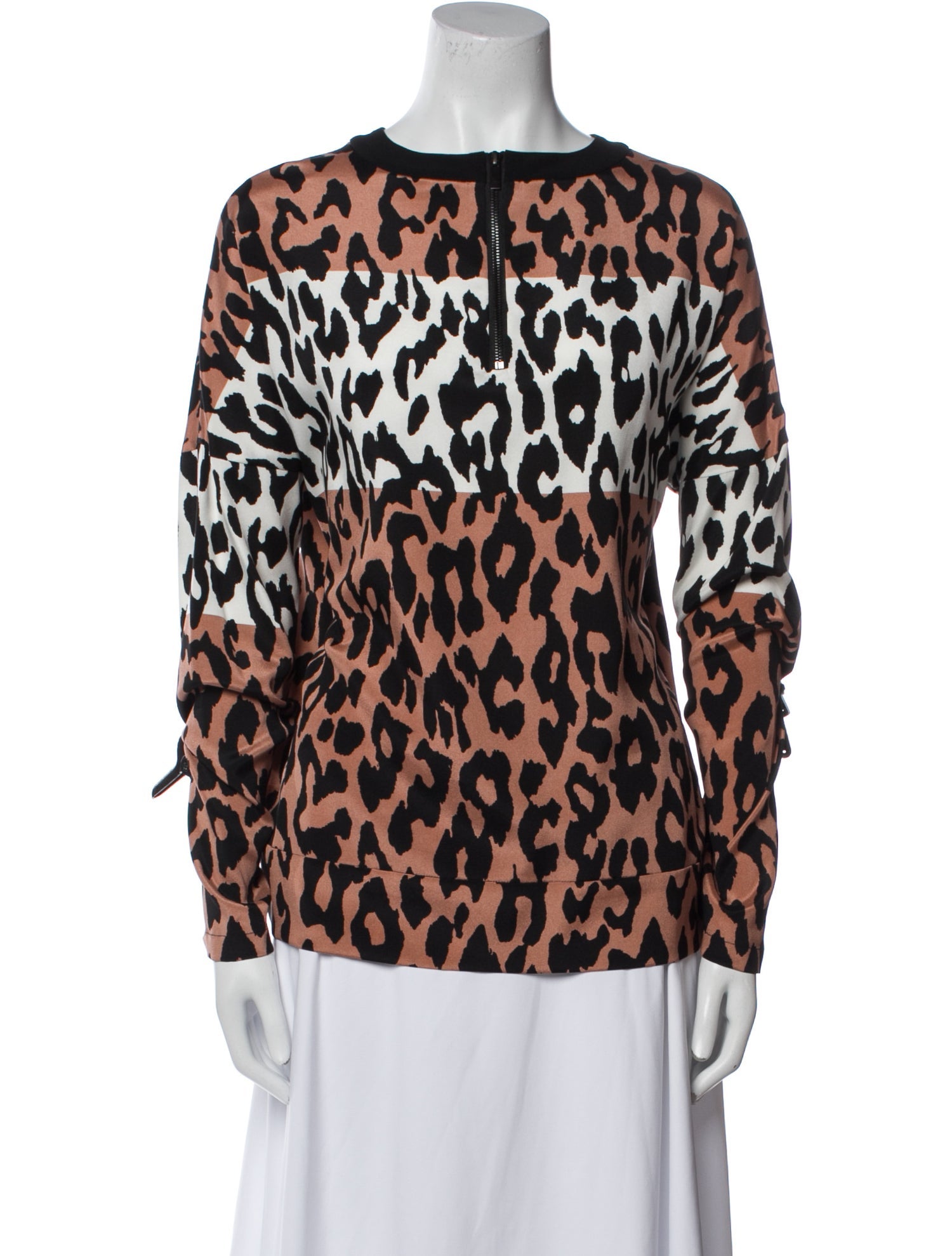 Derek Lam 10 Crosby Silk Animal Print Blouse