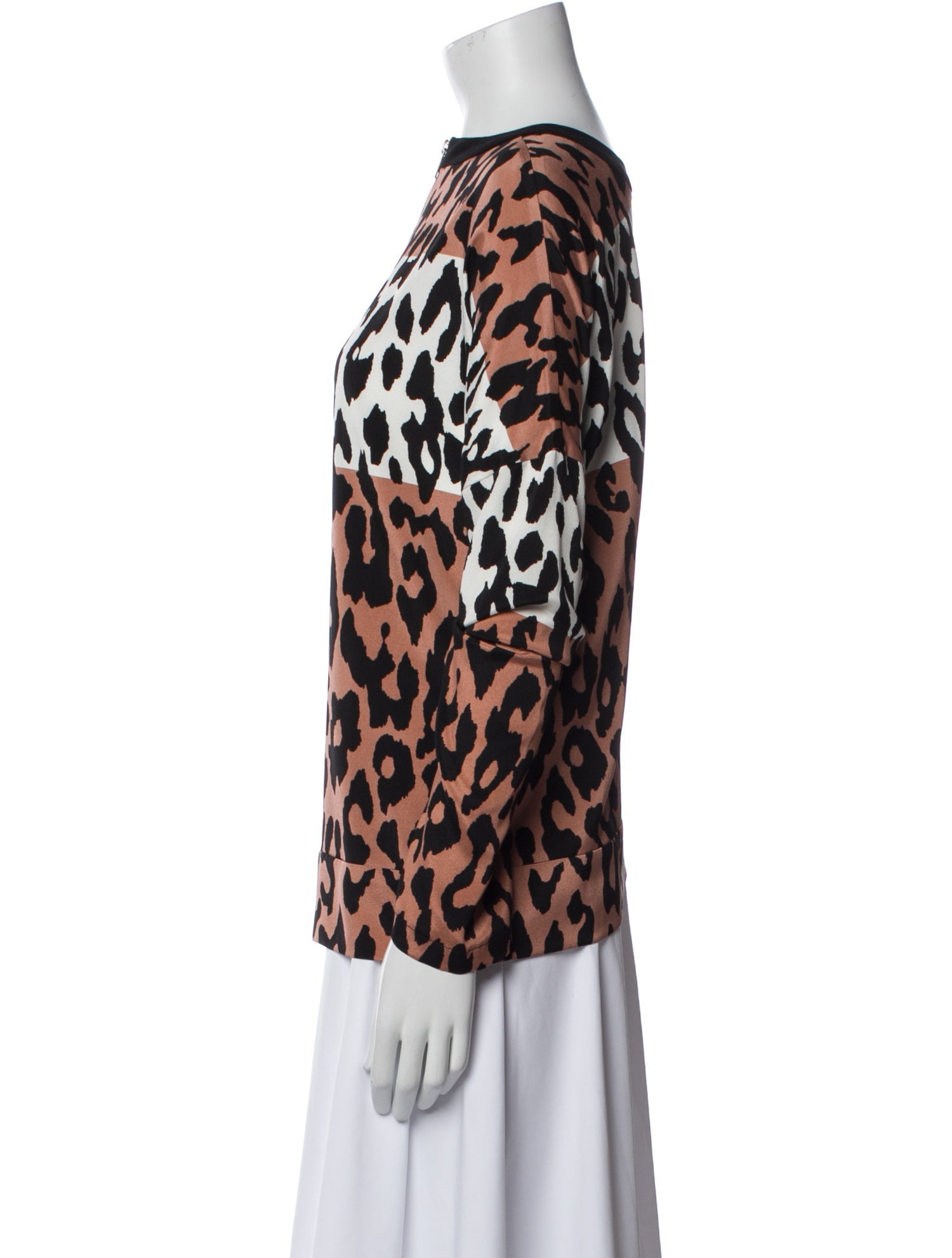 Derek Lam 10 Crosby Silk Animal Print Blouse