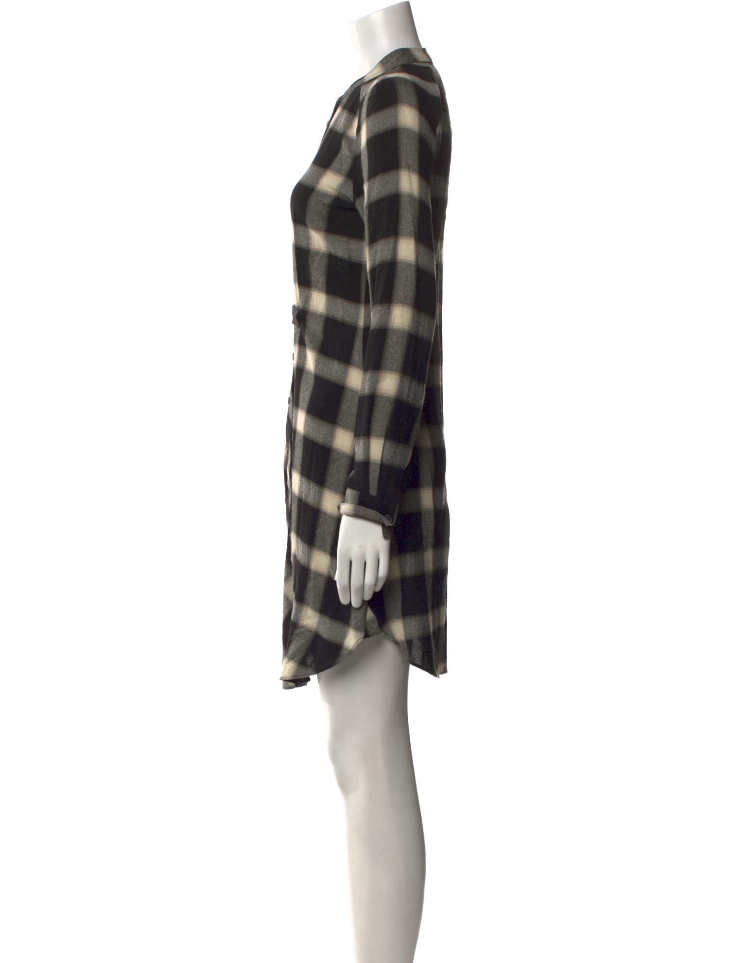 Derek Lam Plaid Print Mini Dress