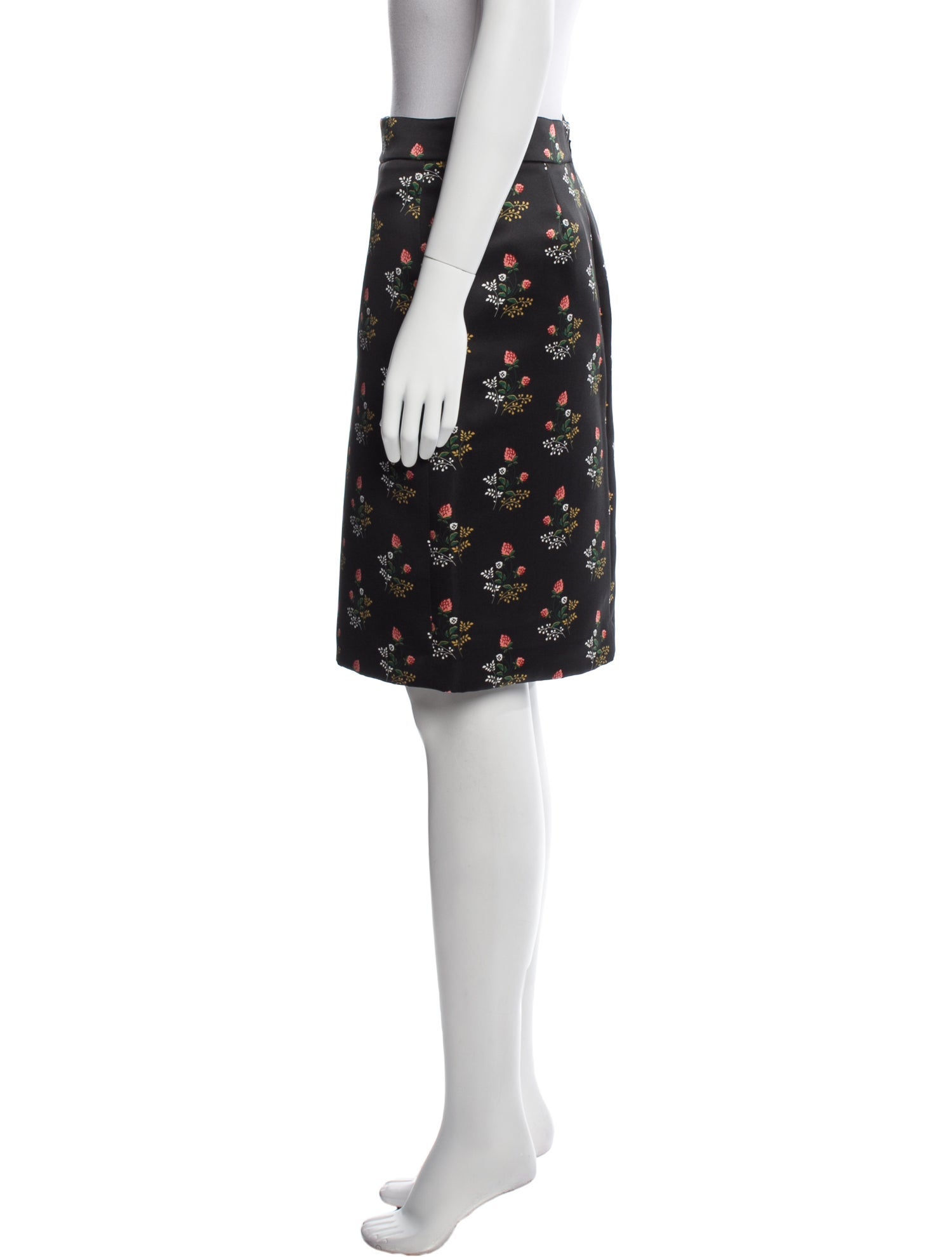 Derek Lam Floral Print Knee-Length Skirt