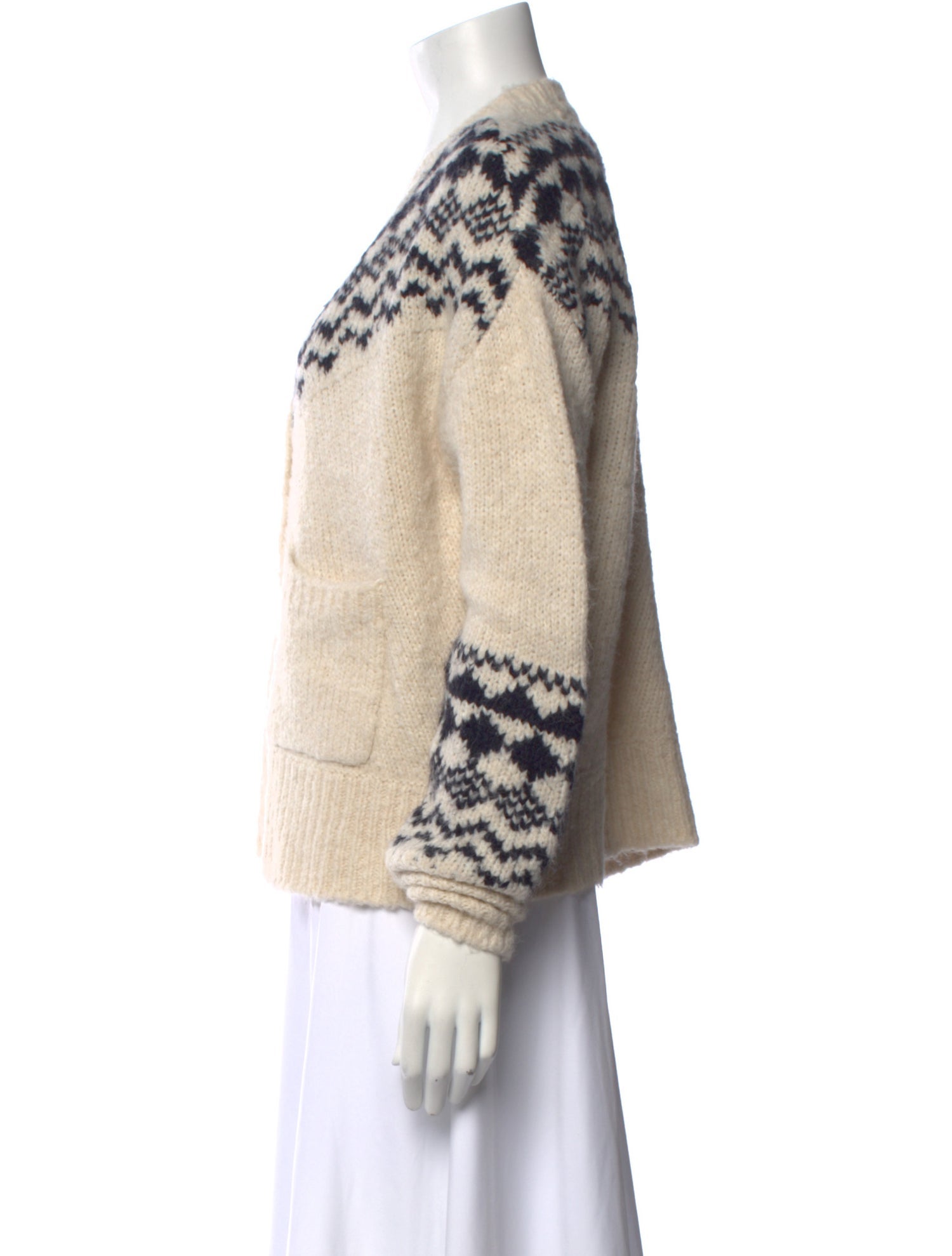 Derek Lam Printed V-Neck Sweater