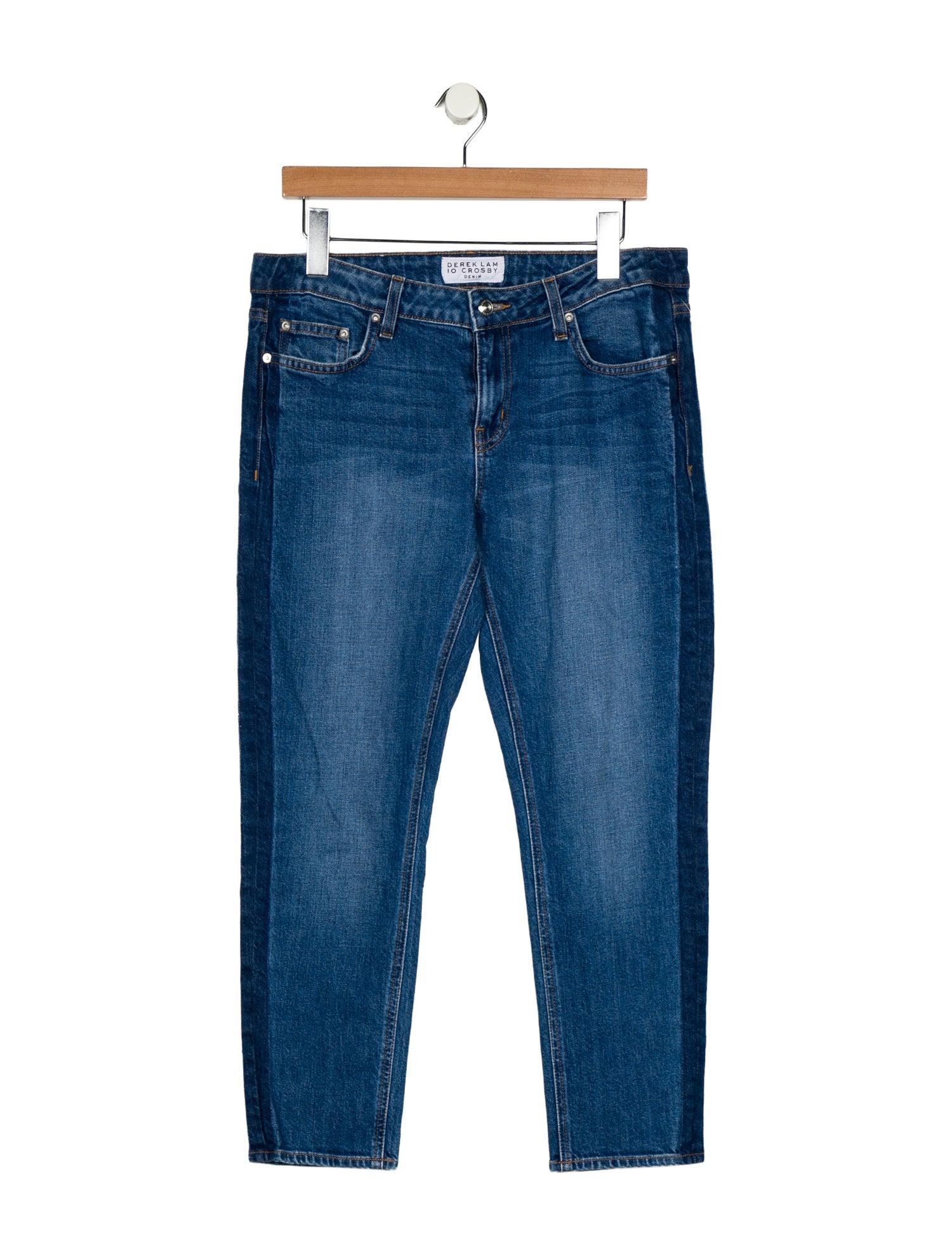 Derek Lam Mid-Rise Straight Leg Jeans