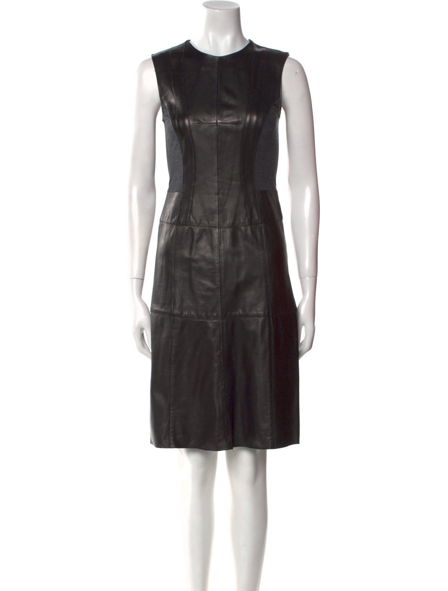 Derek Lam Leather Knee-Length Dress