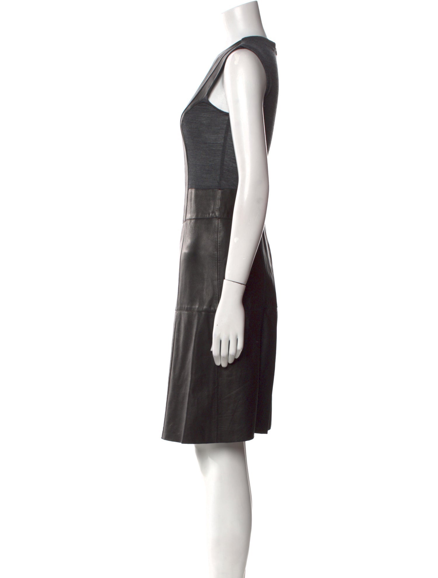Derek Lam Leather Knee-Length Dress