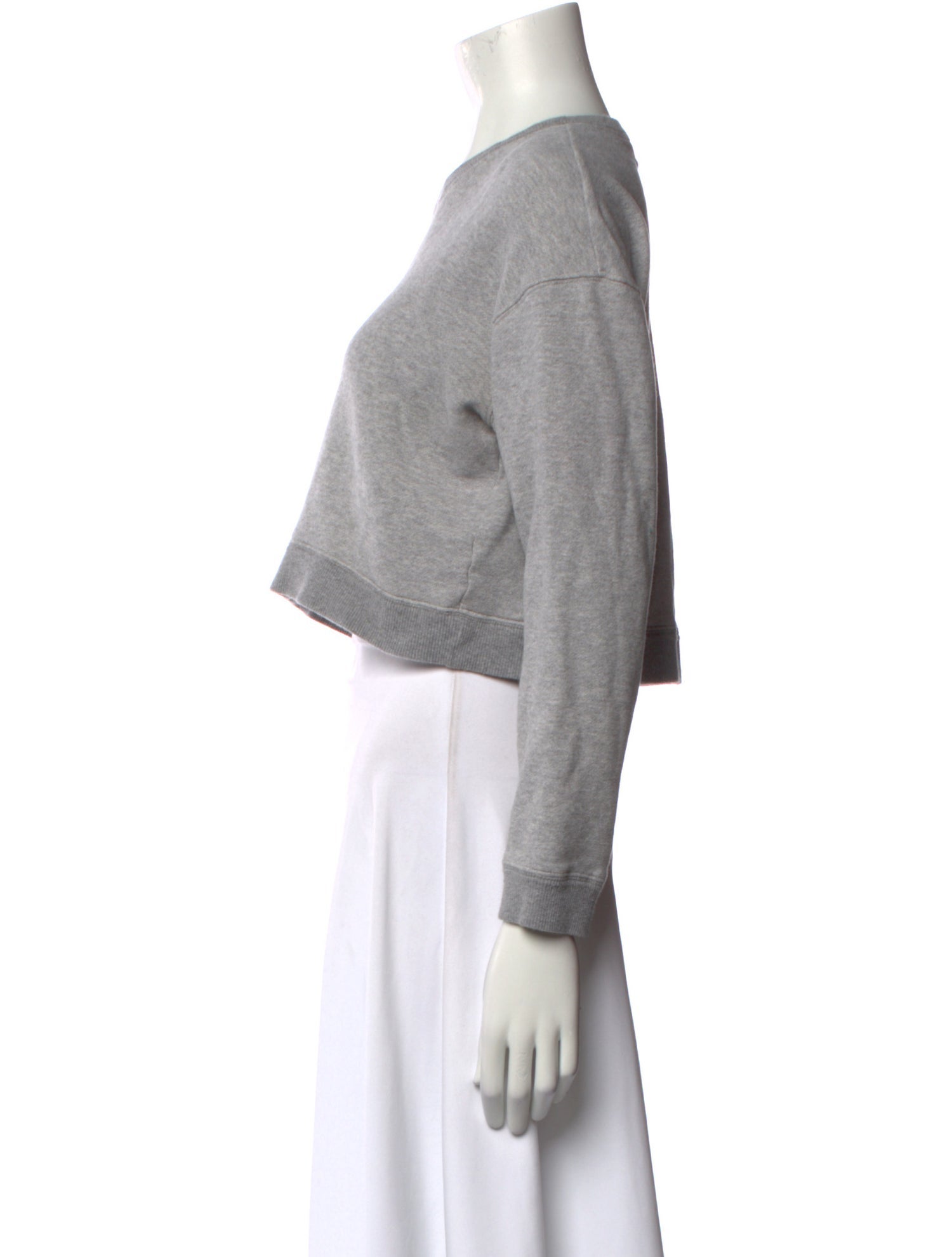 Derek Lam Graphic Print Crew Neck Crop Top