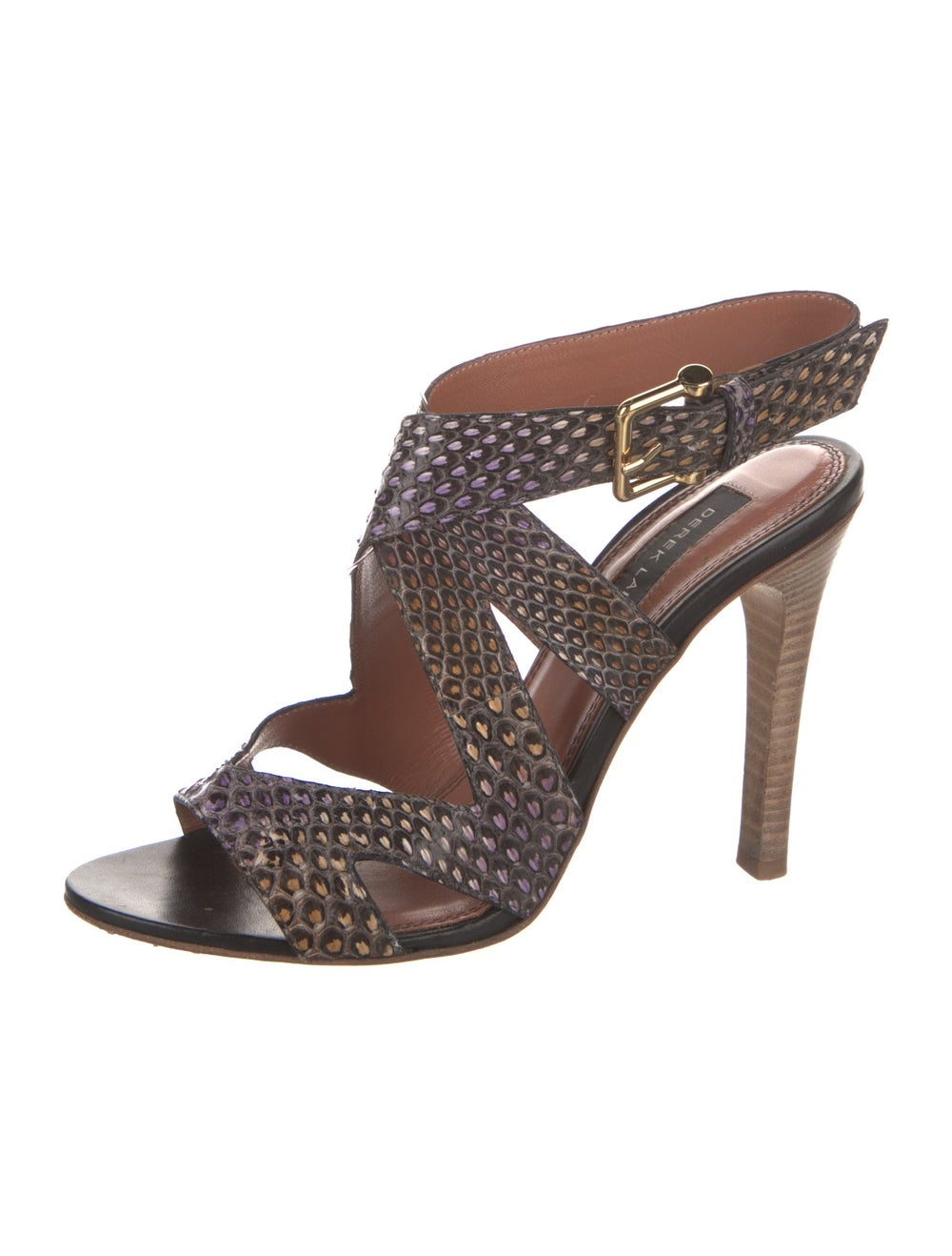 Derek Lam Python Sandals Neutrals Animal Print Le… - image 2