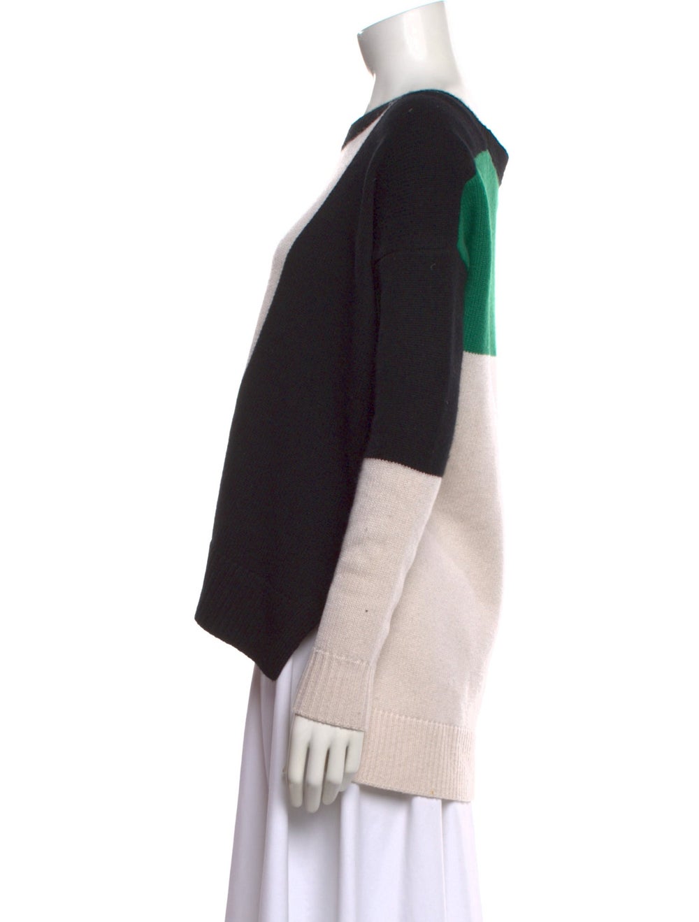 Derek Lam Cashmere Colorblock Pattern Sweater - image 2