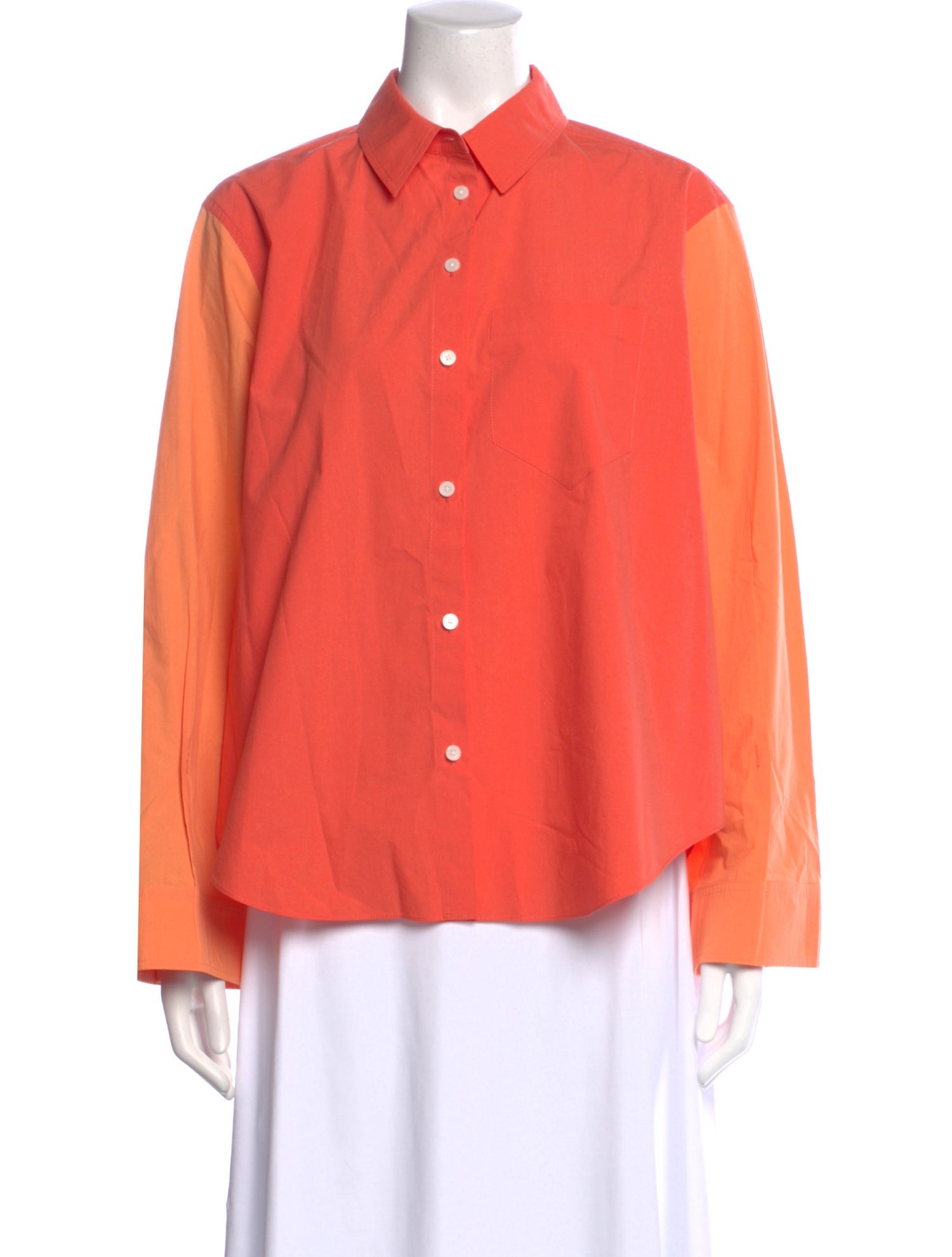 Derek Lam Colorblock Pattern Long Sleeve Top