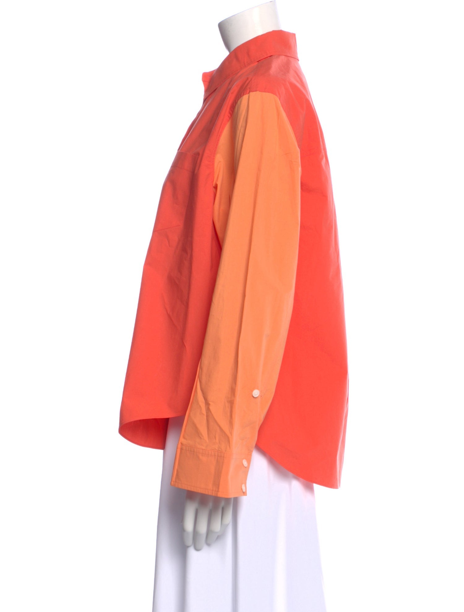 Derek Lam Colorblock Pattern Long Sleeve Top