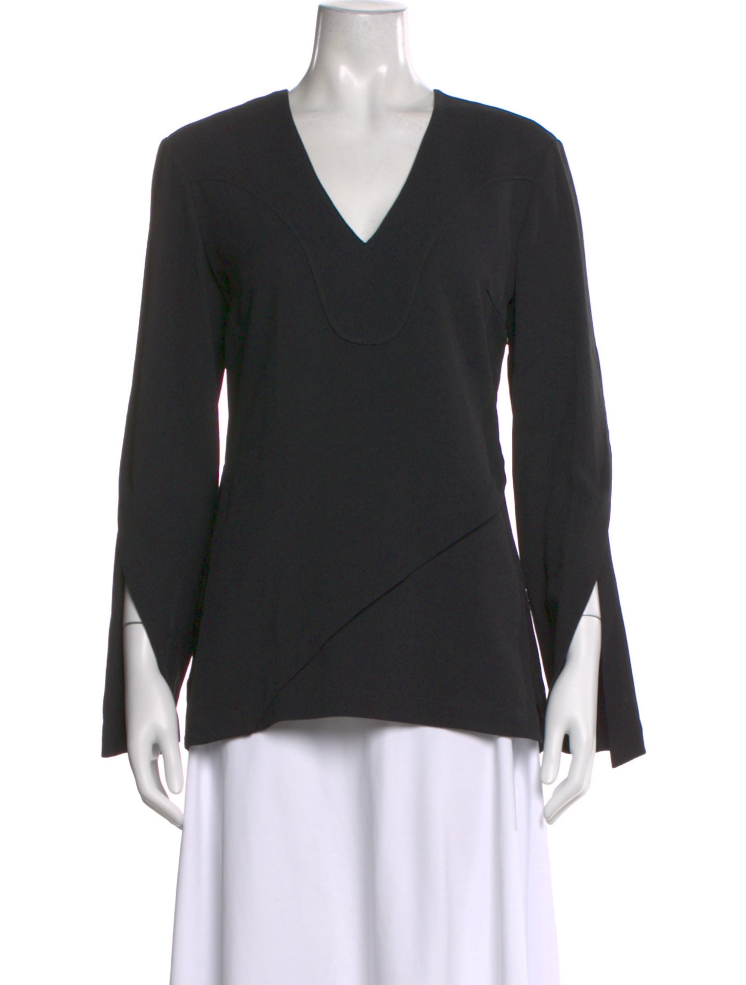 Derek Lam V-Neck Long Sleeve Top