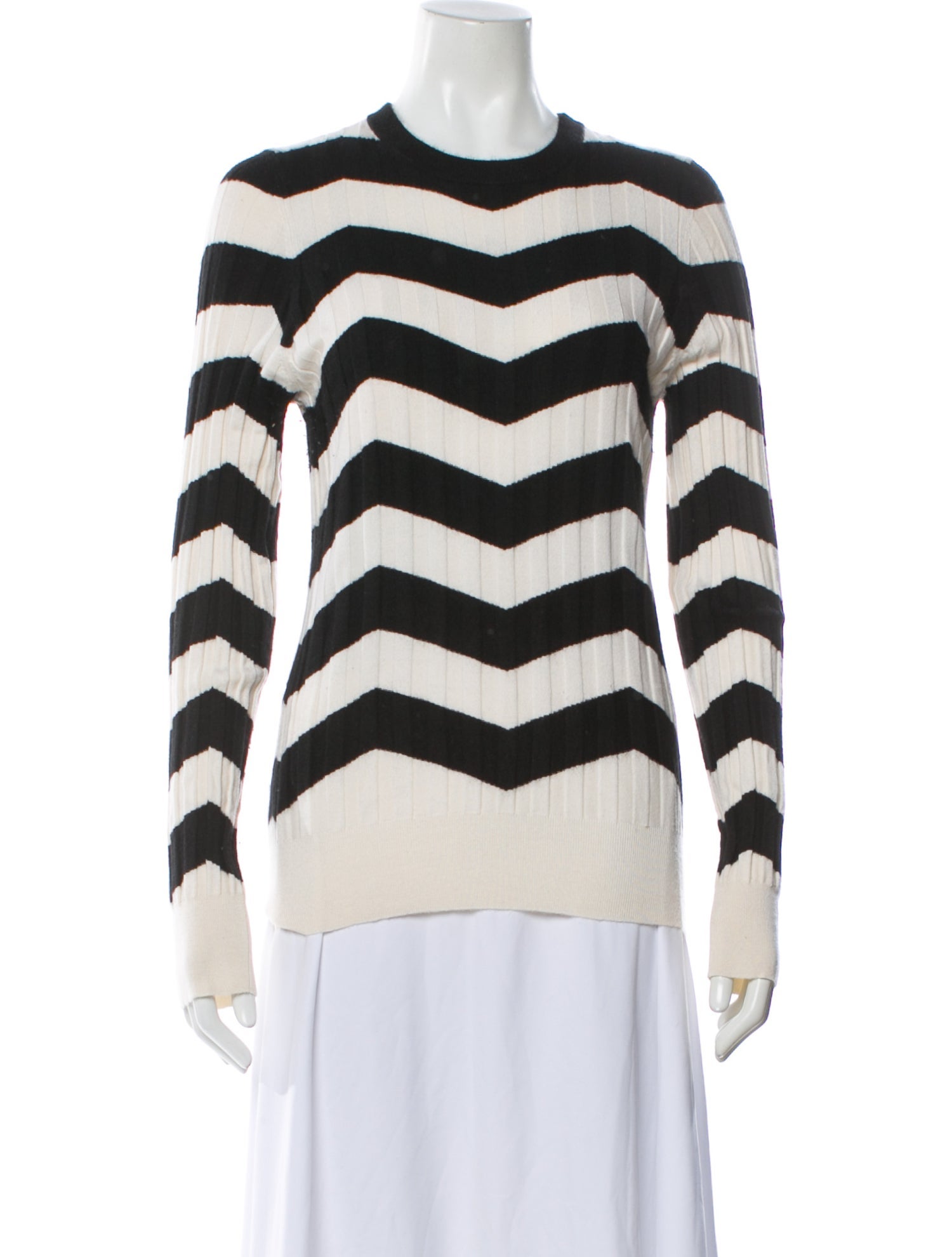 Derek Lam Striped Crew Neck Sweater