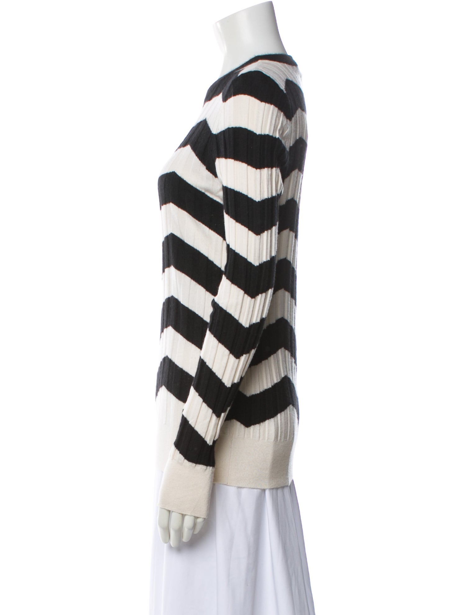 Derek Lam Striped Crew Neck Sweater