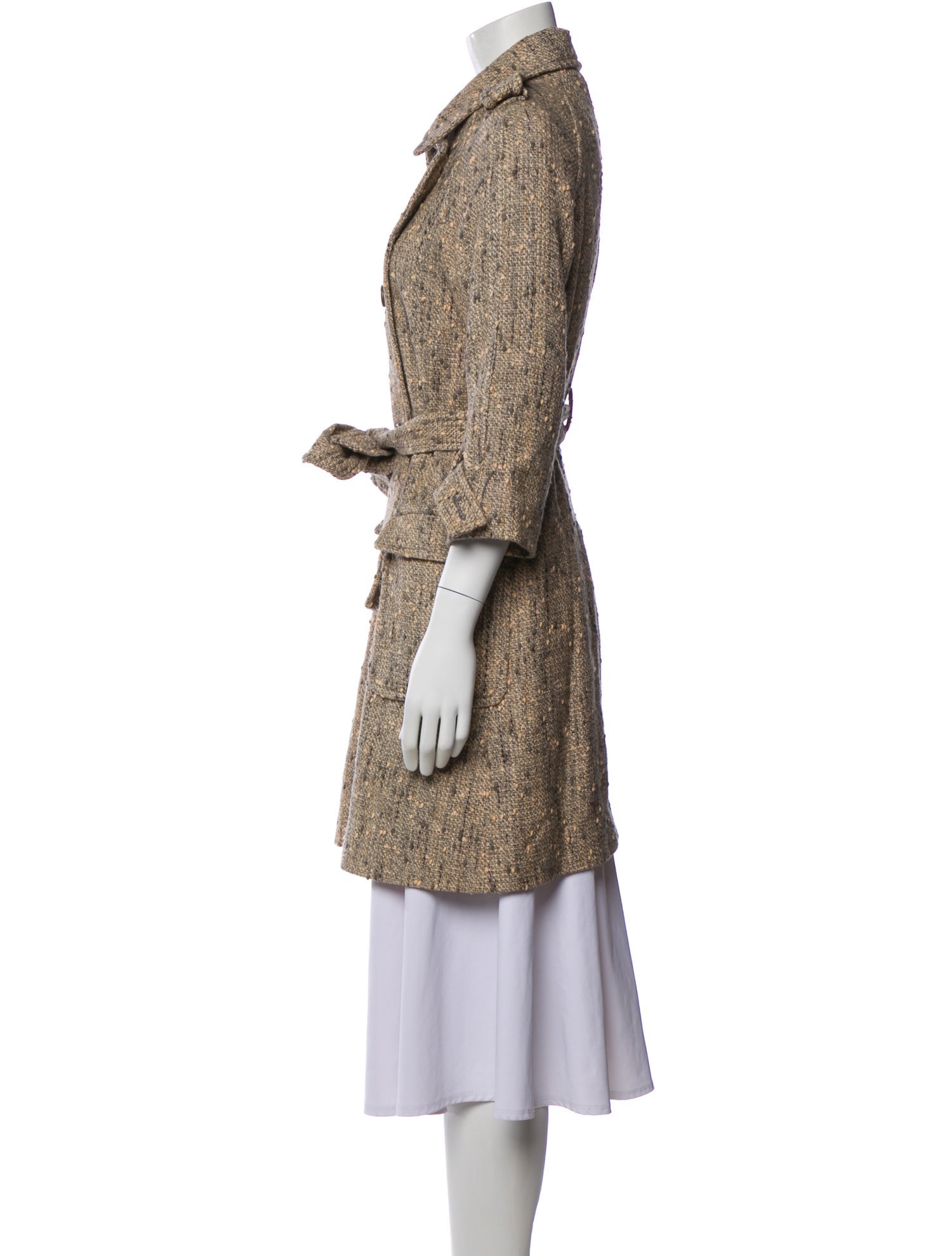 Derek Lam Linen Tweed Pattern Utility Jacket