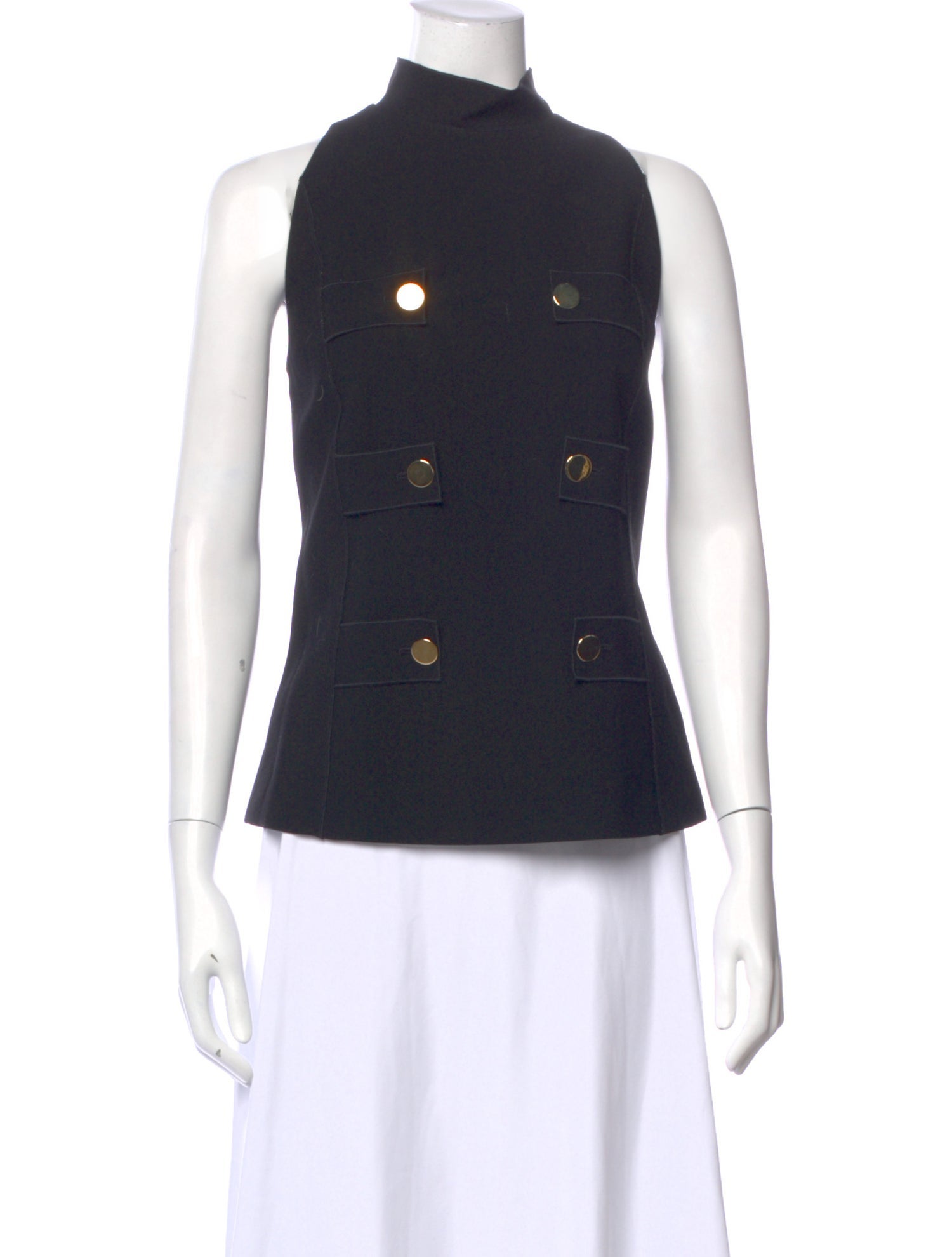 Derek Lam Mock Neck Sleeveless Top