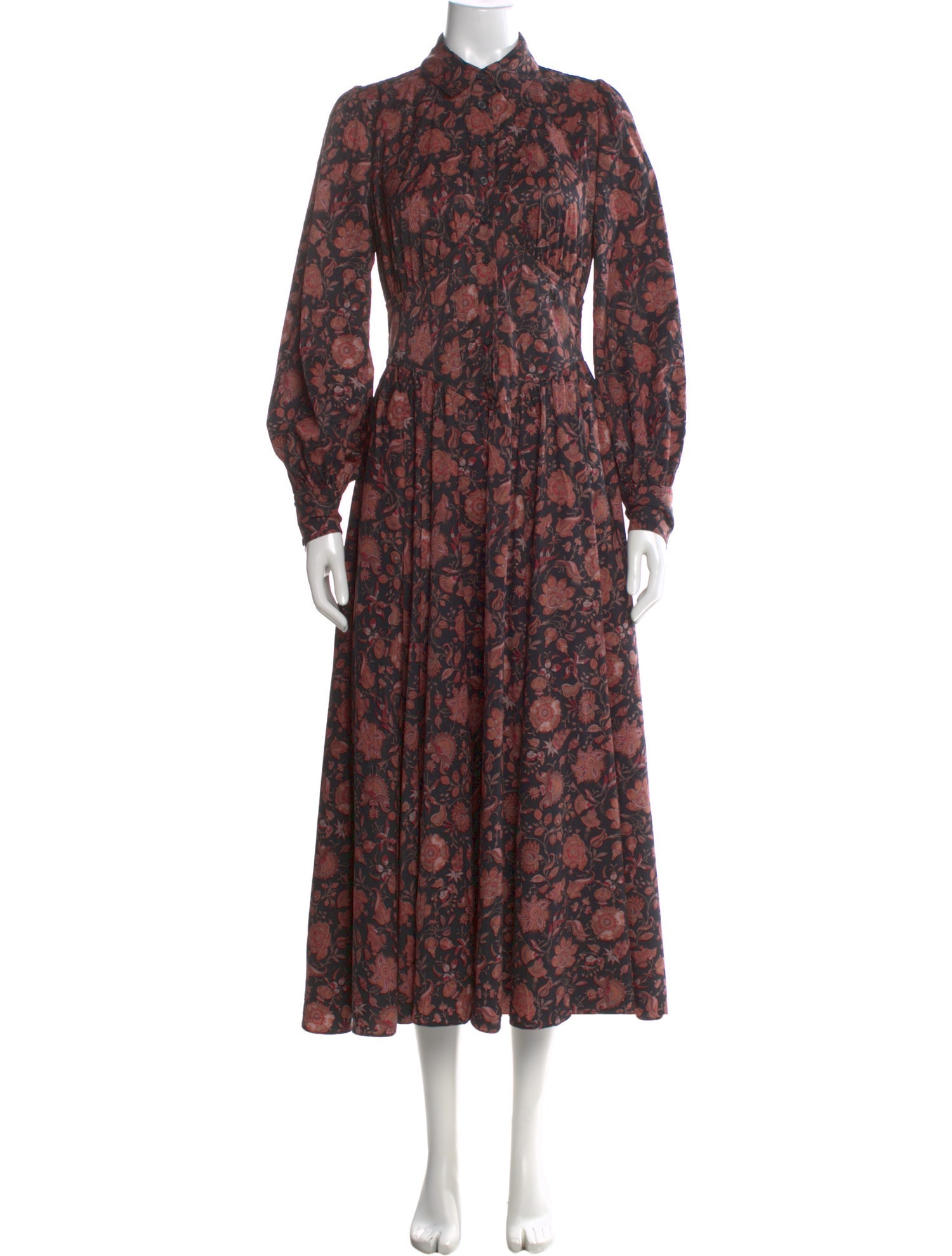 Derek Lam Floral Print Long Dress