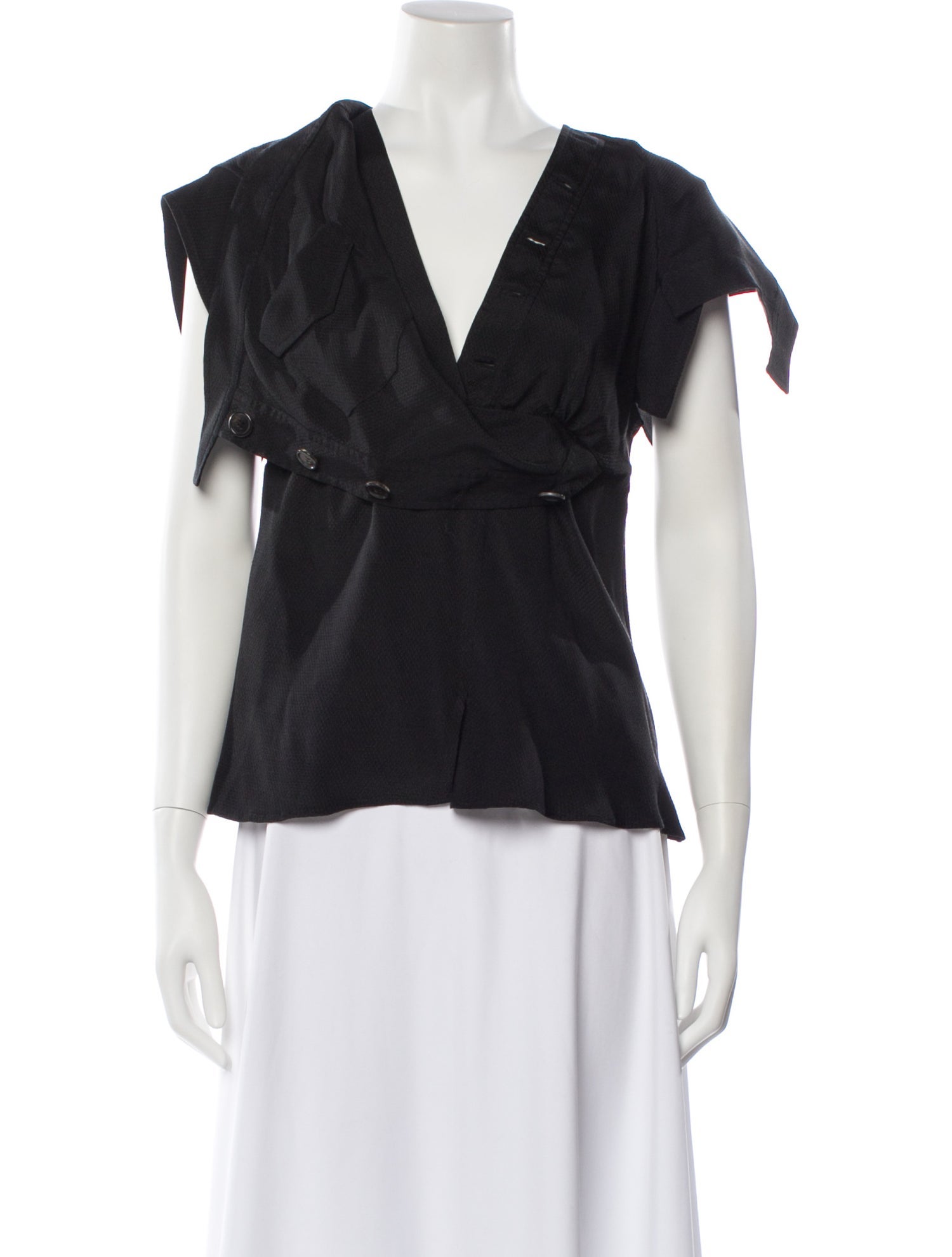 Derek Lam Silk V-Neck Top