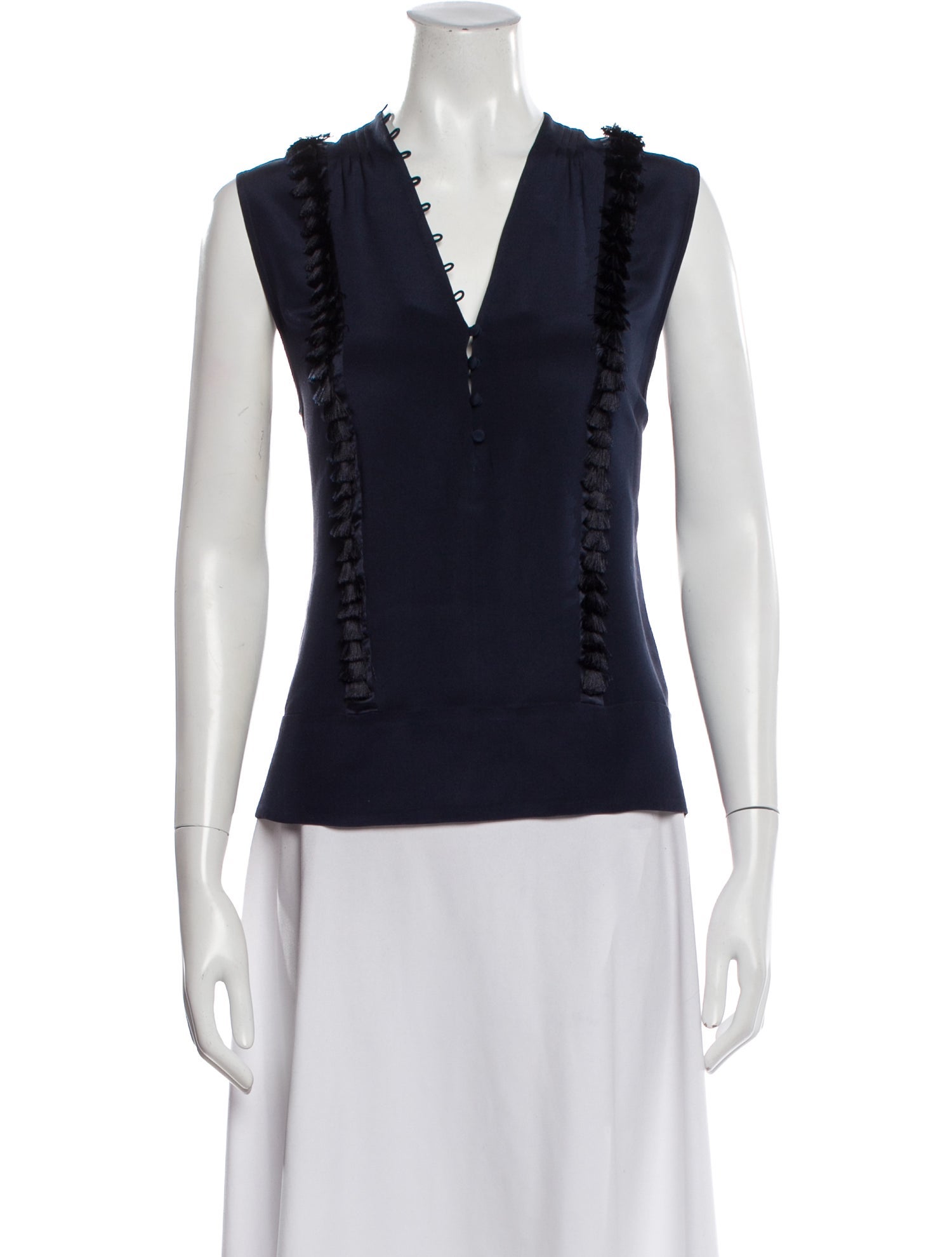 Derek Lam Silk V-Neck Top