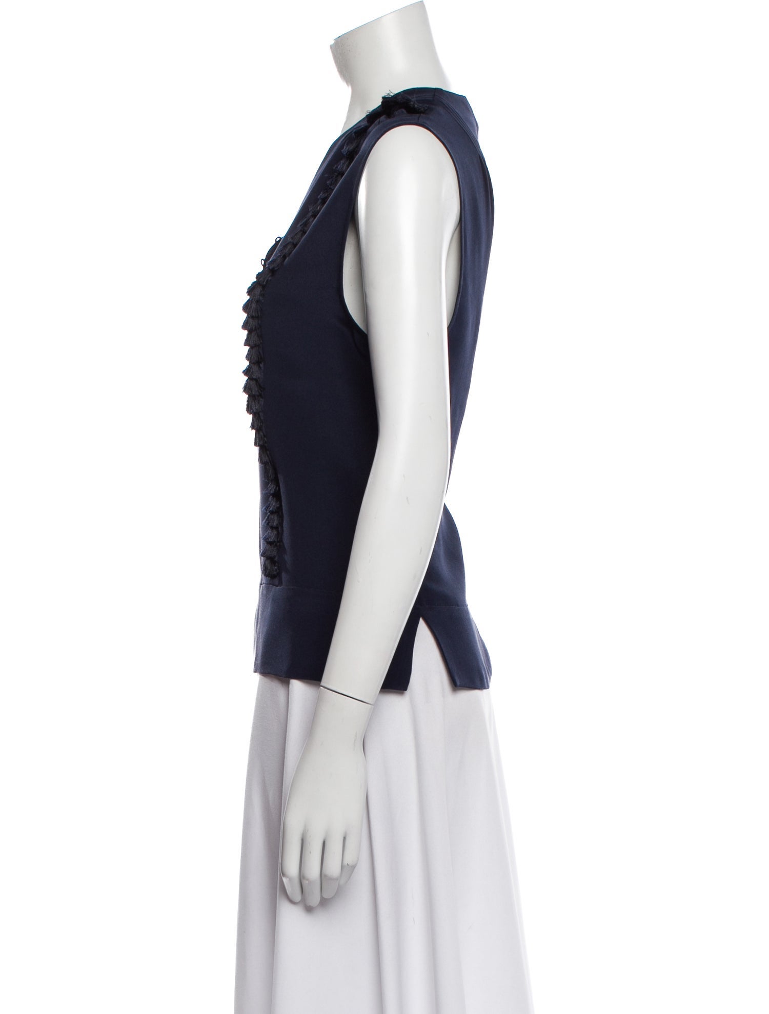 Derek Lam Silk V-Neck Top