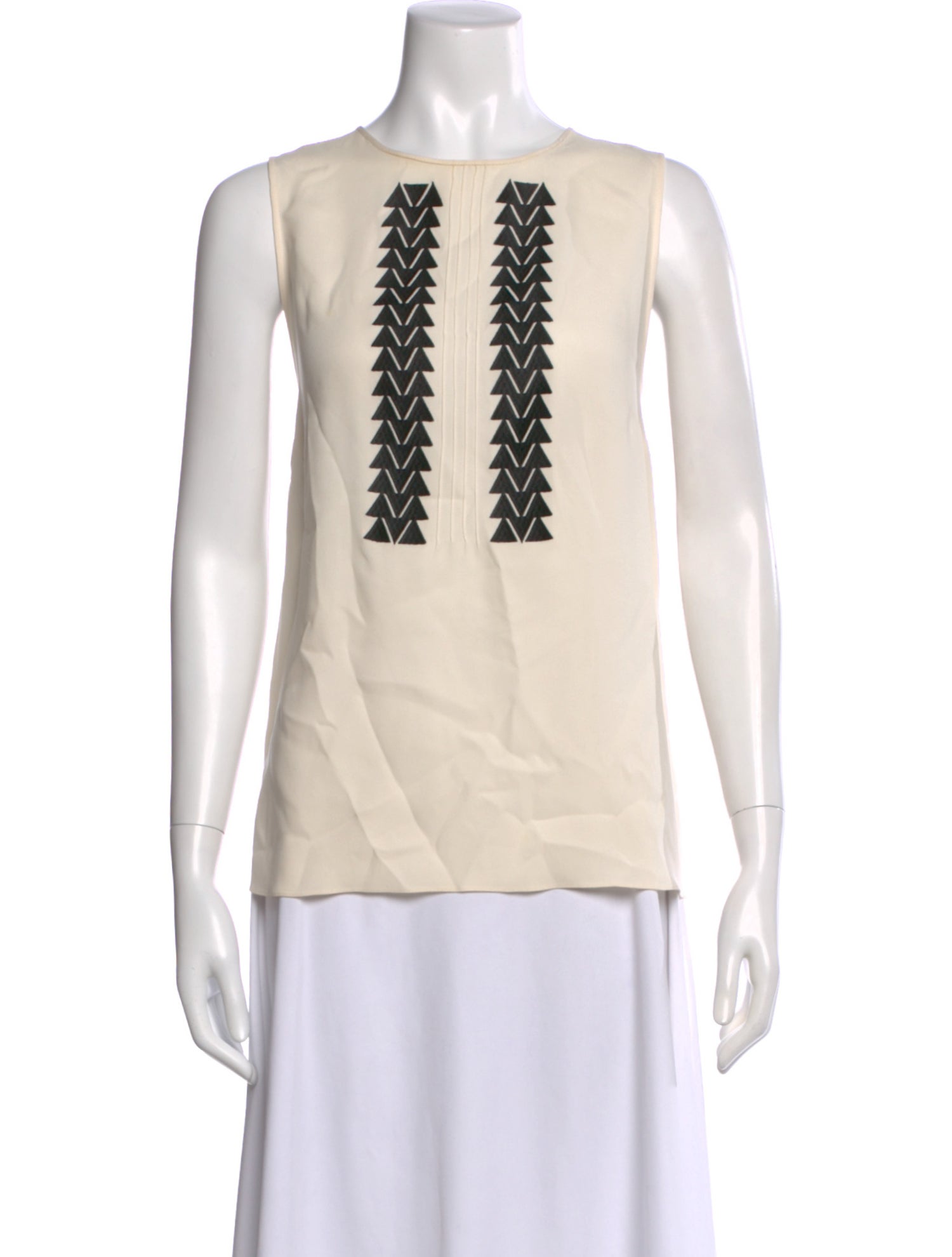 Derek Lam Silk Graphic Print Top