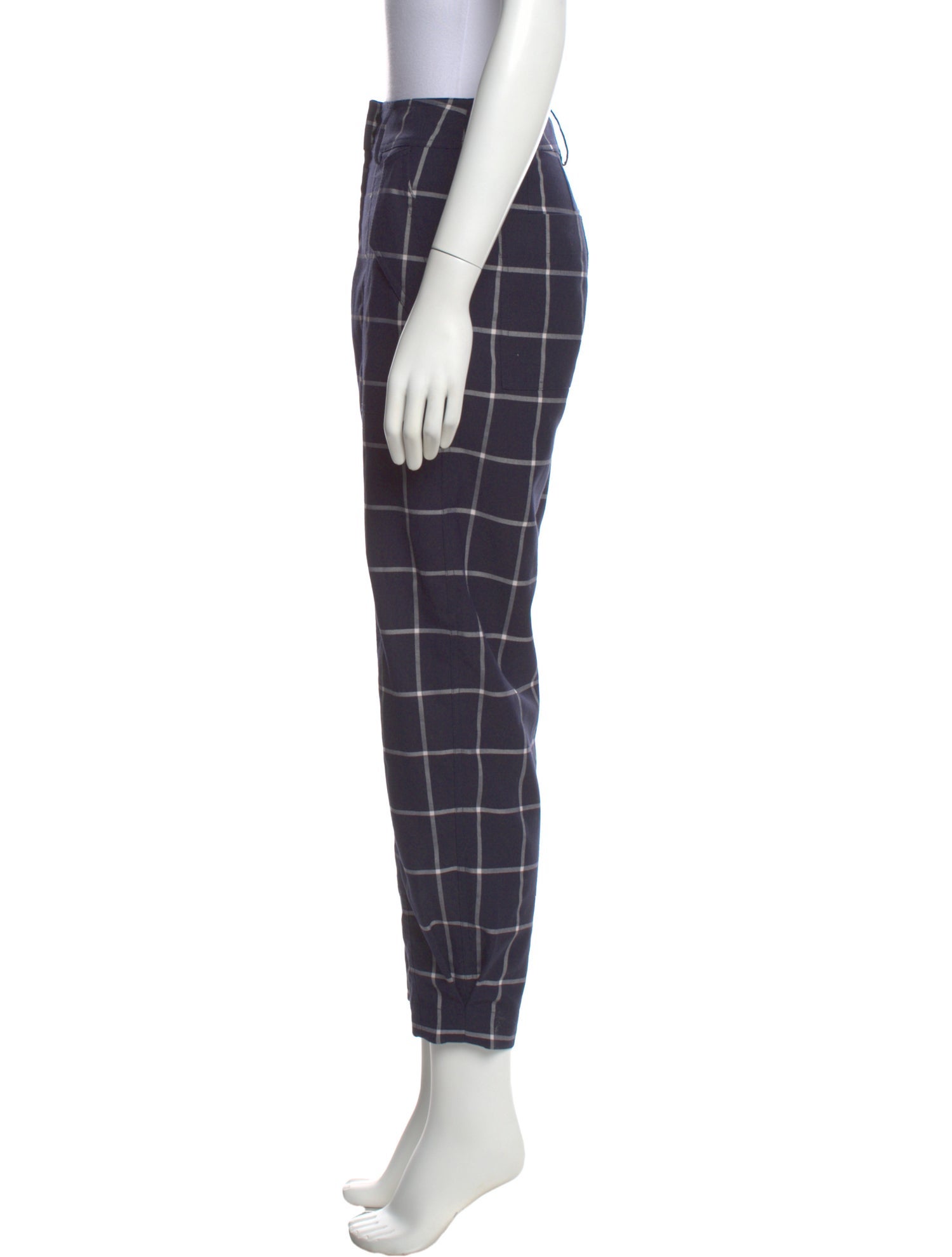 Derek Lam Plaid Print Skinny Leg Pants