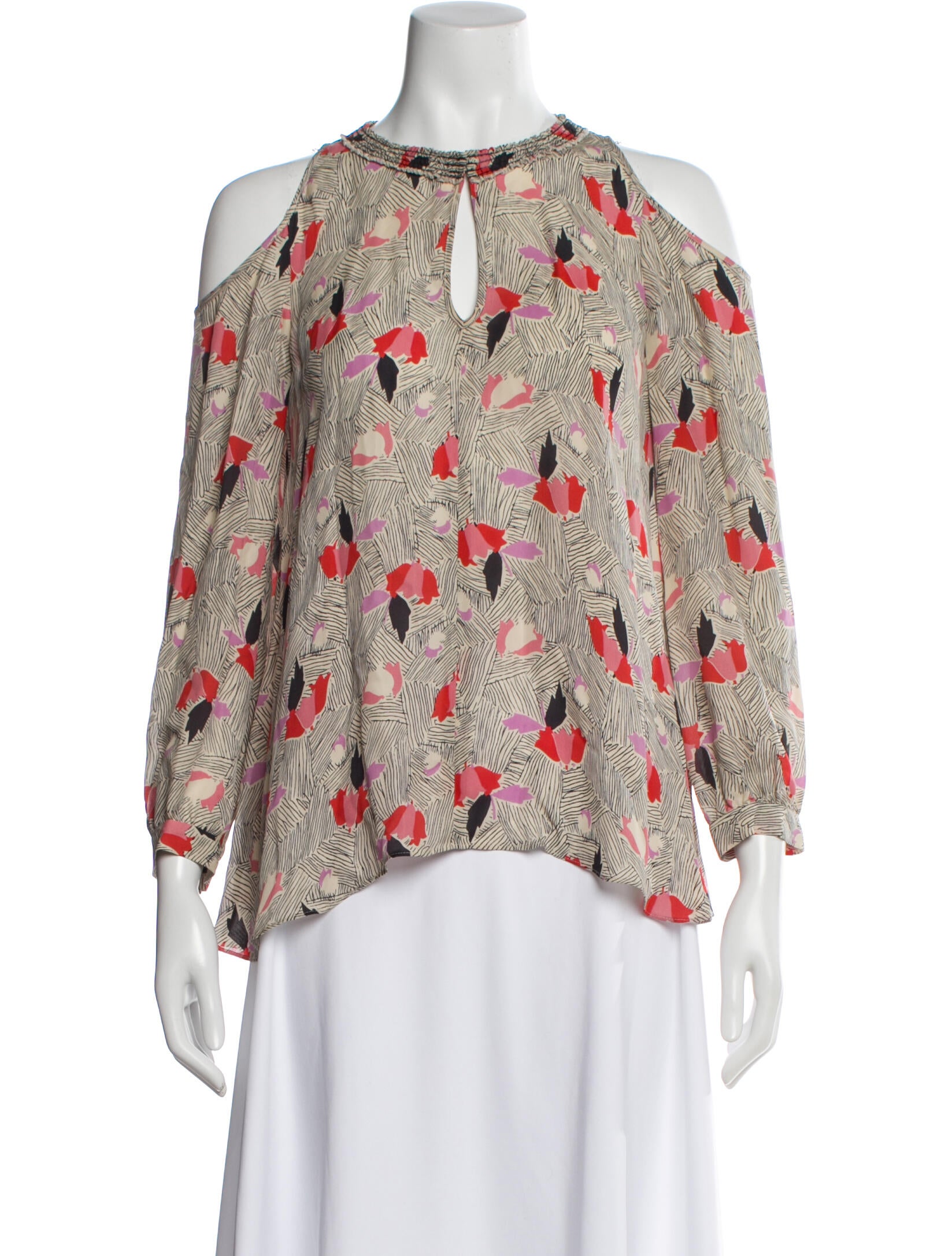 Derek Lam Silk Floral Print Blouse