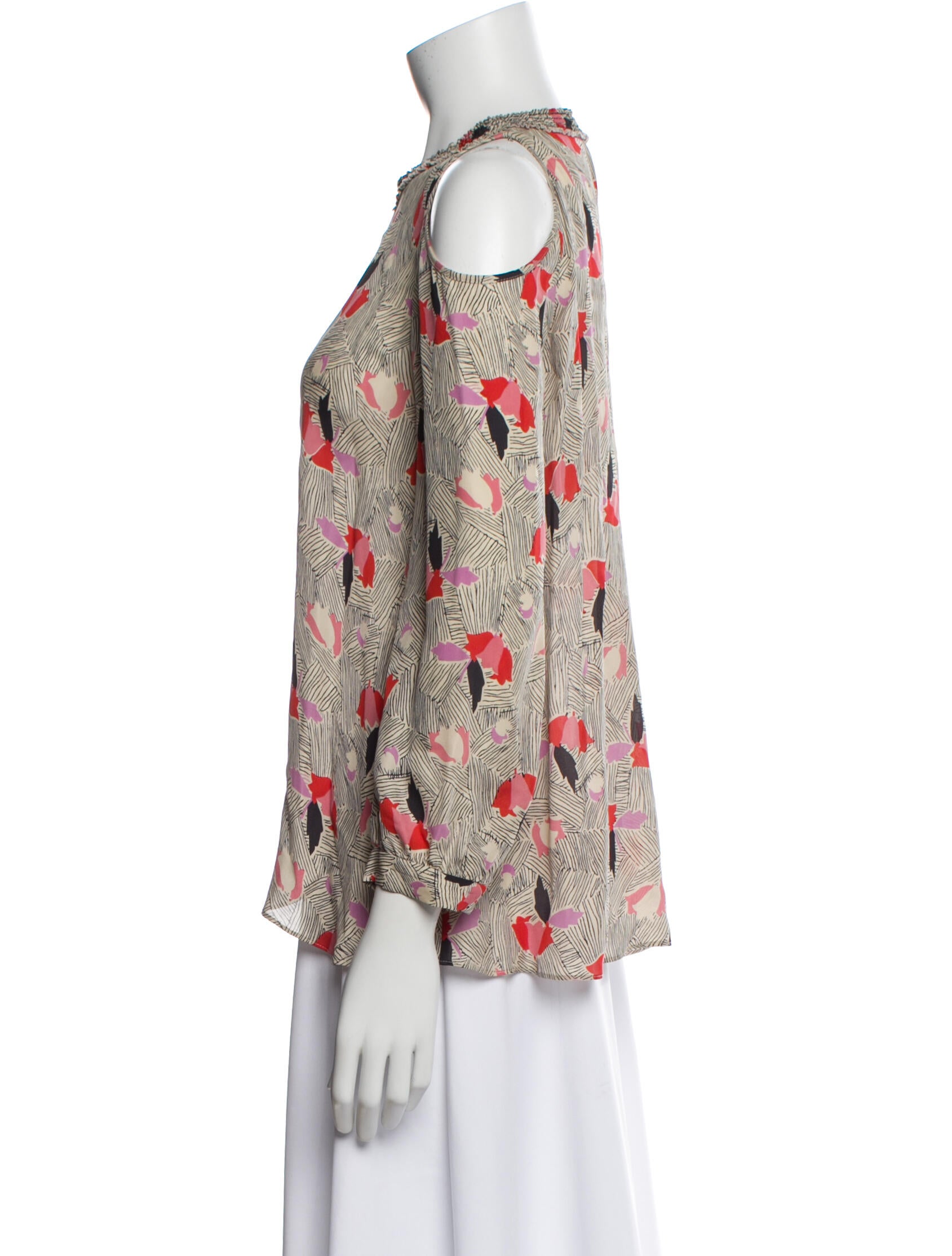Derek Lam Silk Floral Print Blouse