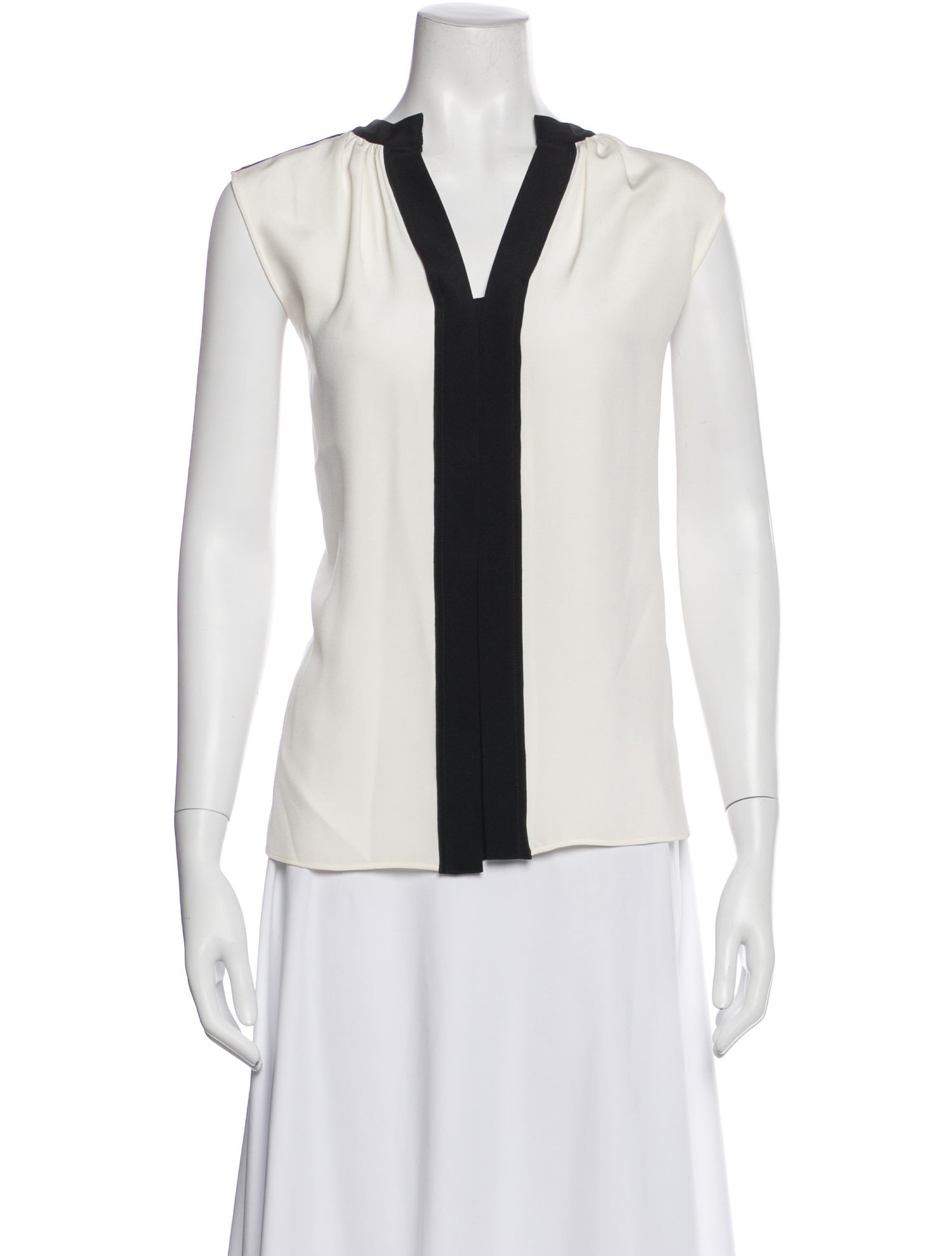 Derek Lam Silk Crew Neck Top