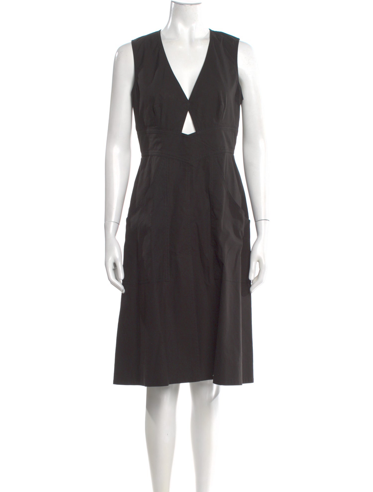 Derek Lam V-Neck Knee-Length Dress