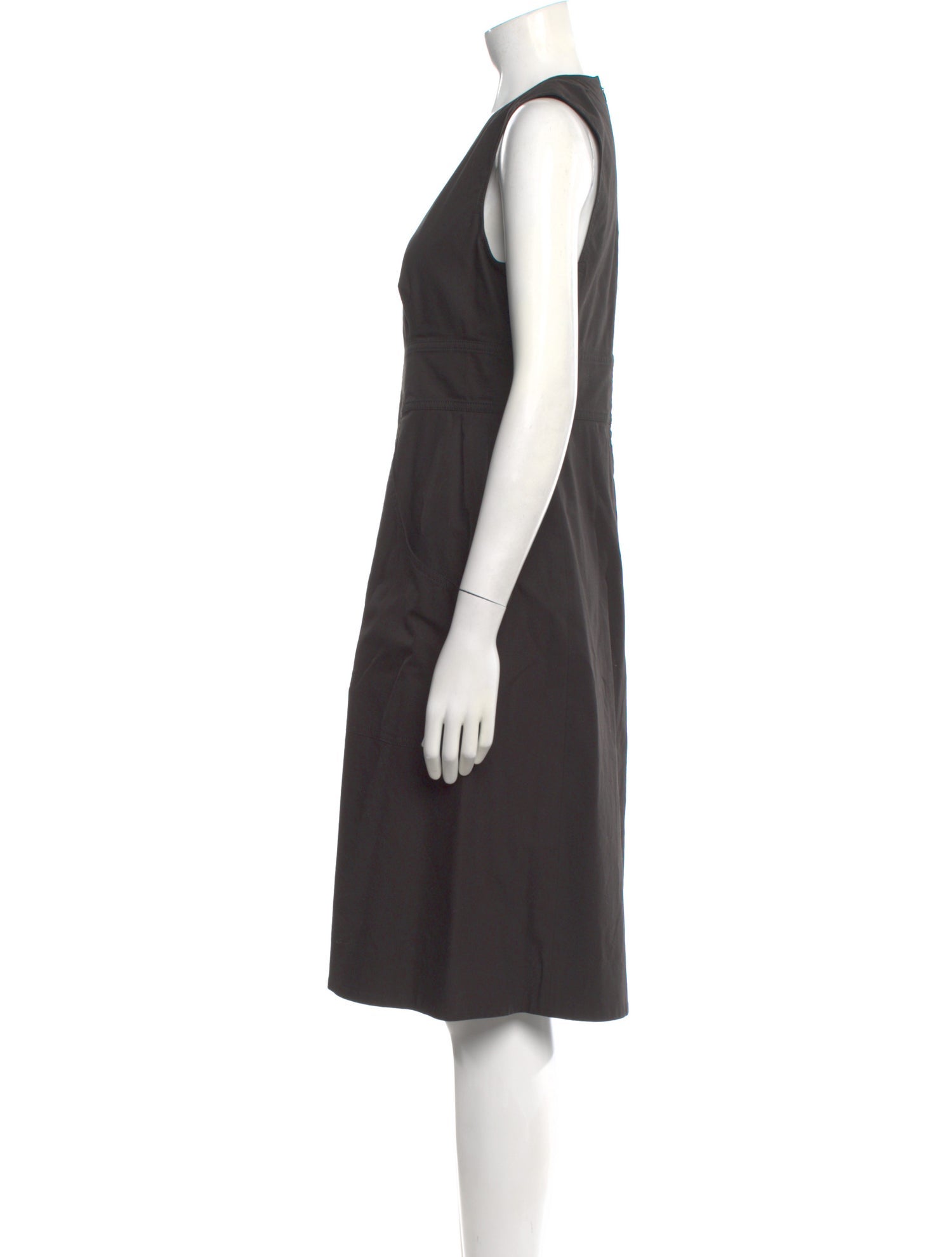 Derek Lam V-Neck Knee-Length Dress