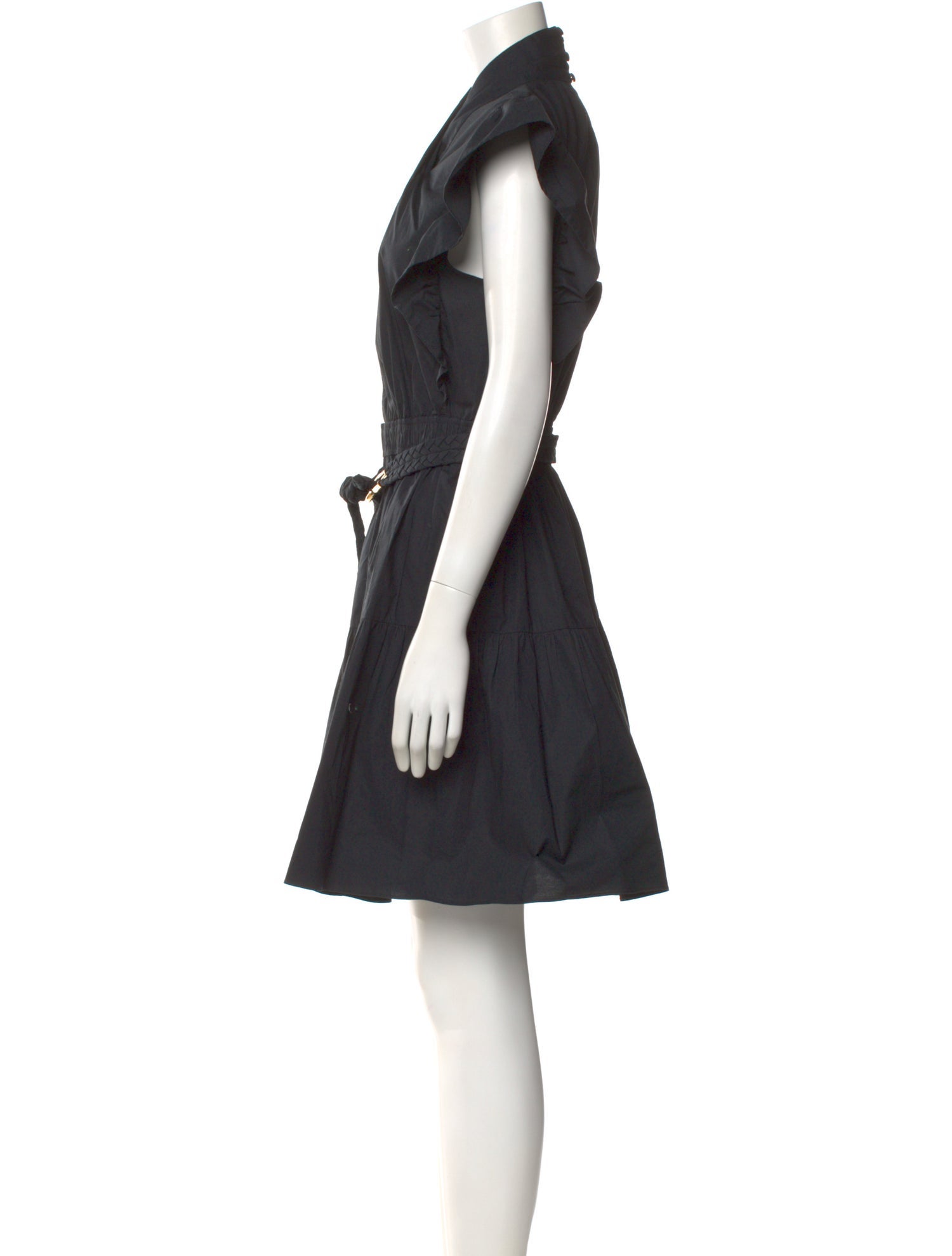Derek Lam Mock Neck Knee-Length Dress