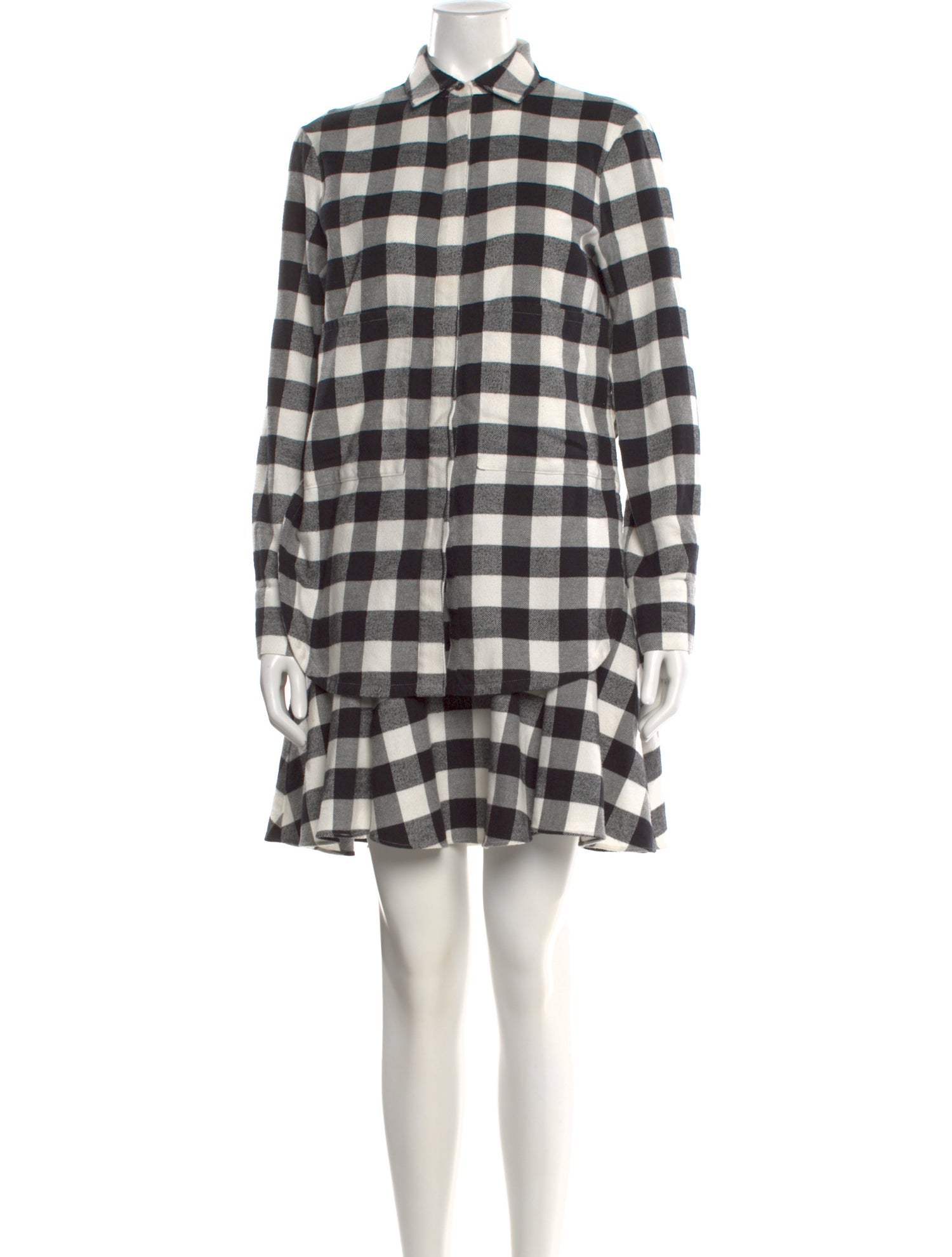 Derek Lam Plaid Print Mini Dress