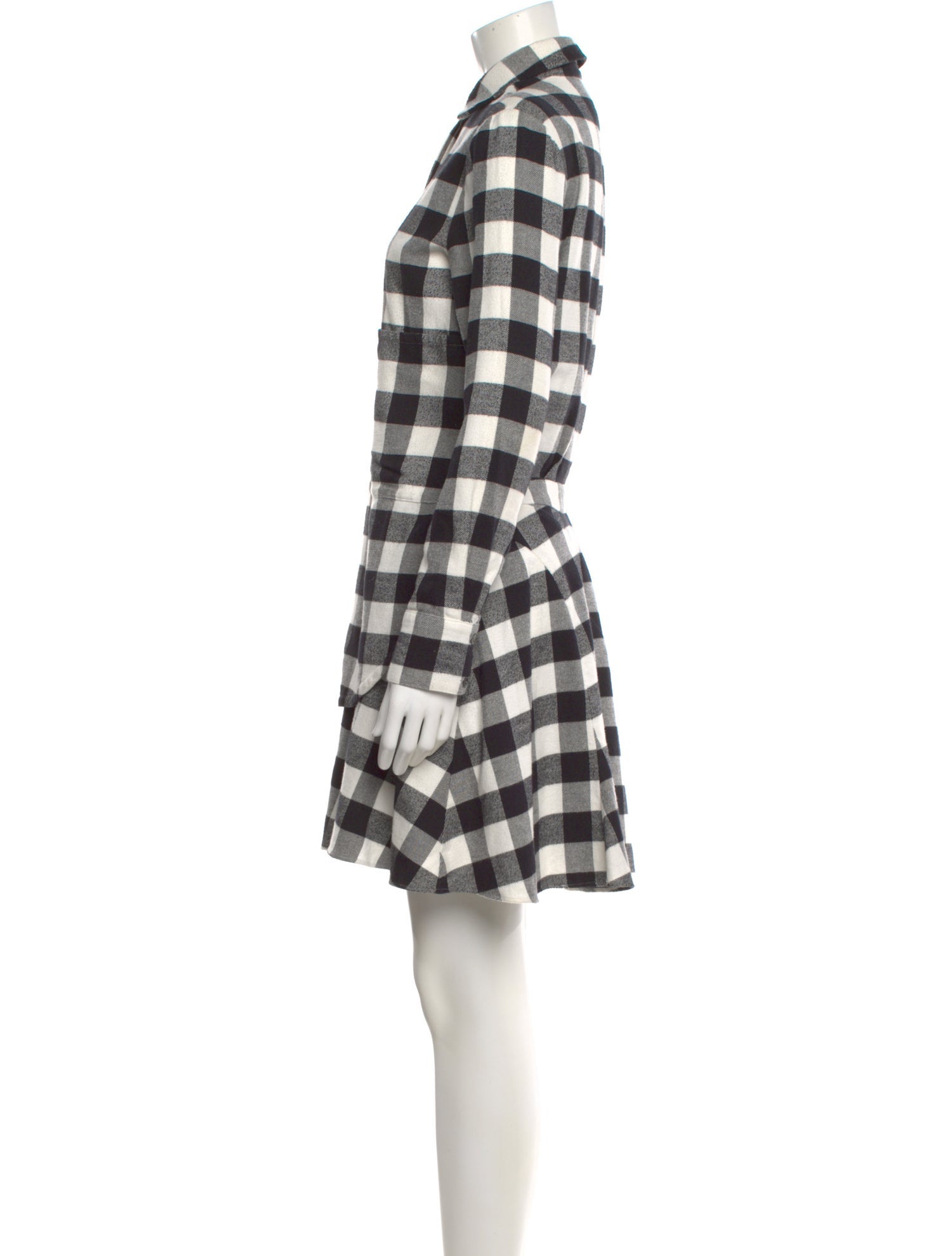 Derek Lam Plaid Print Mini Dress
