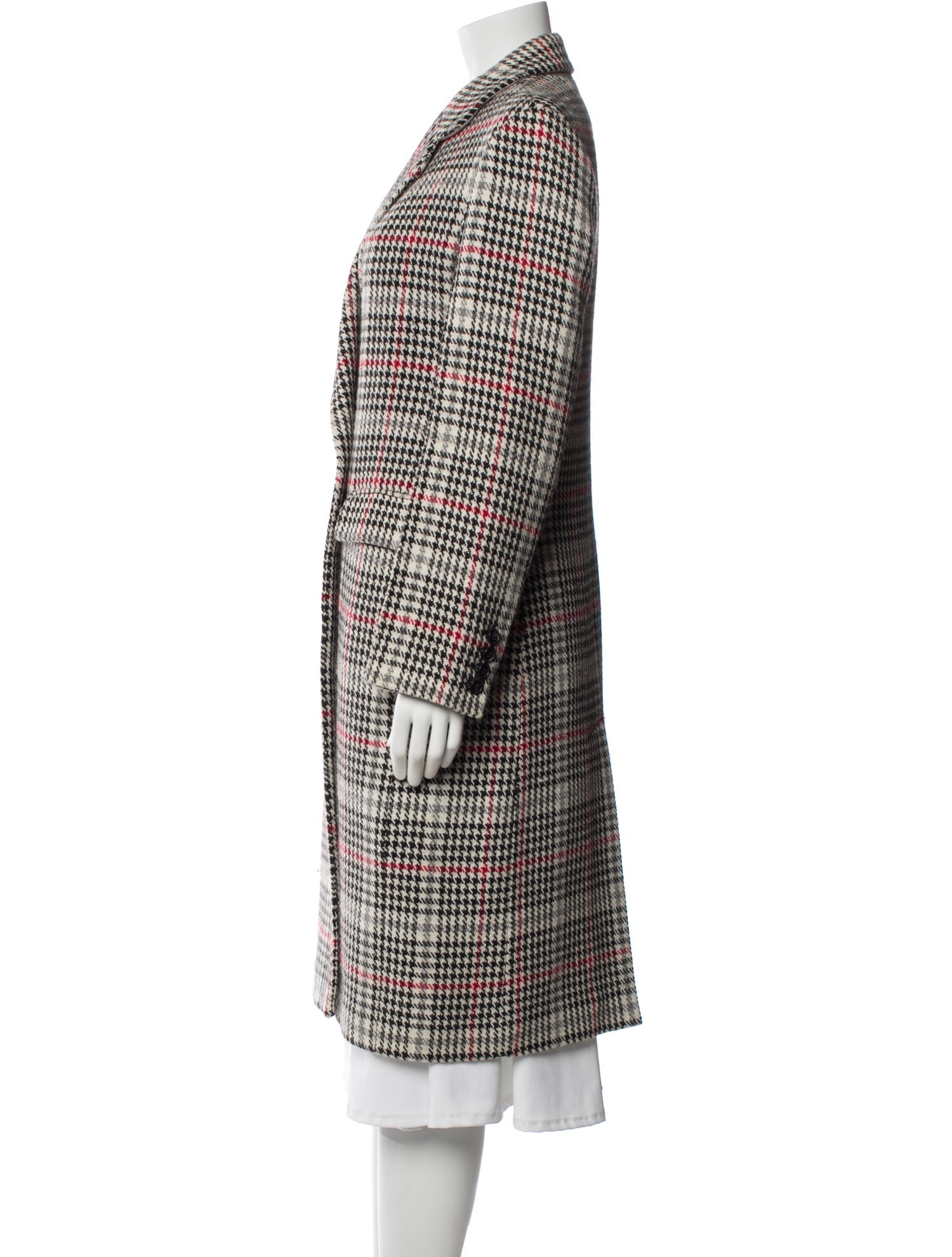 Derek Lam Plaid Print Coat