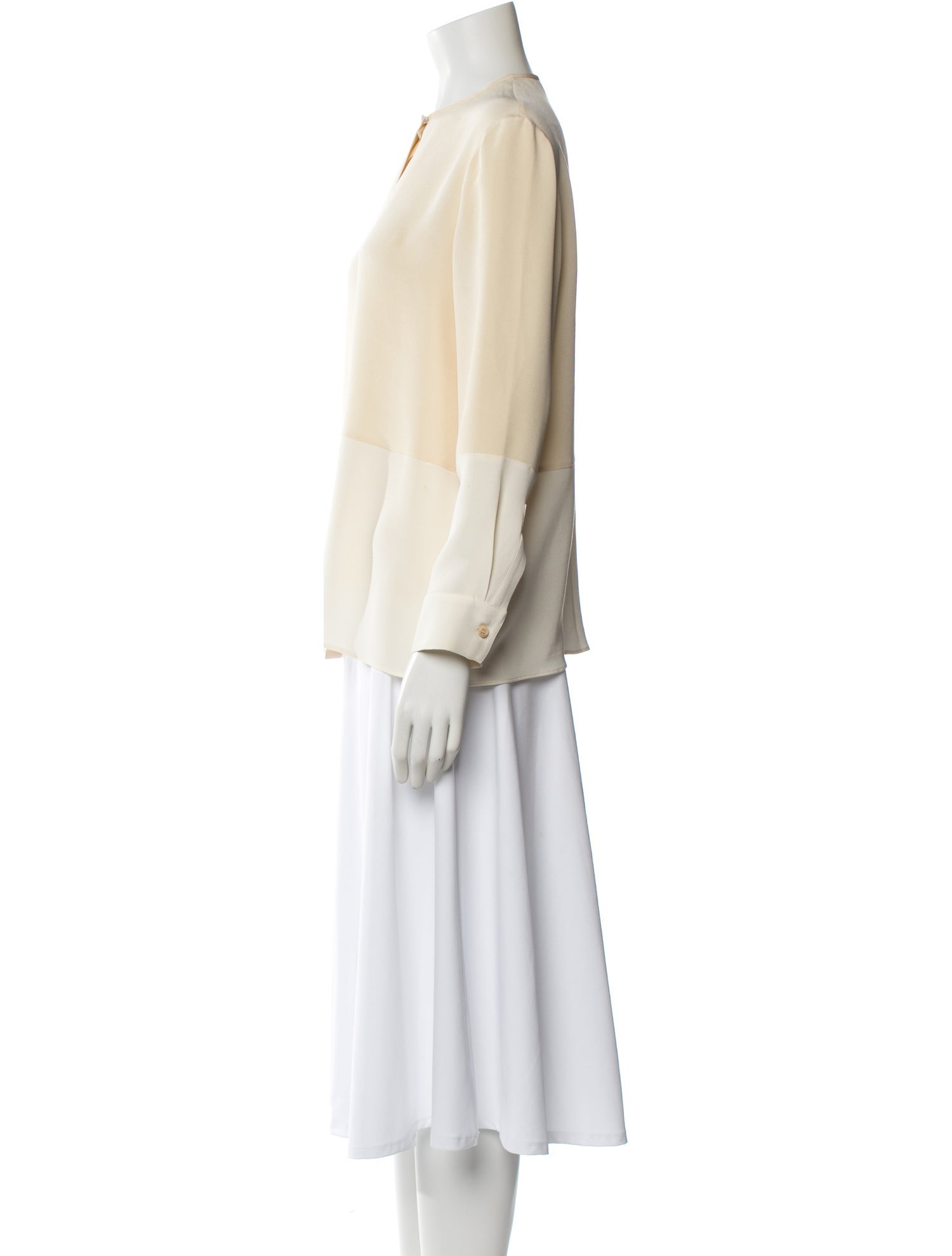 Derek Lam Silk Long Sleeve Blouse